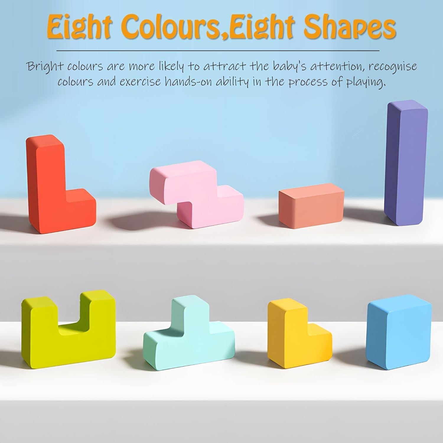 Rompecabezas Apilable de Madera Vexlyrium 40 Bloques 3D