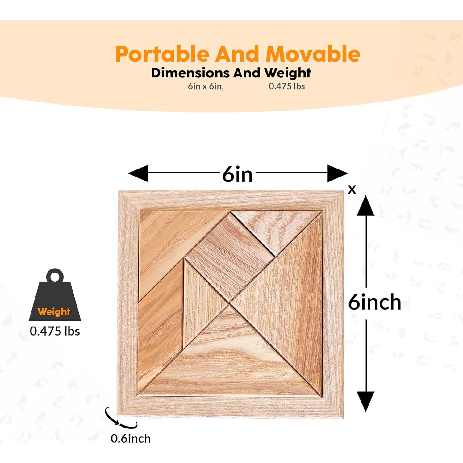 Rompecabezas de Madera Tangram GEEK TOYS - 7 Piezas Educativo