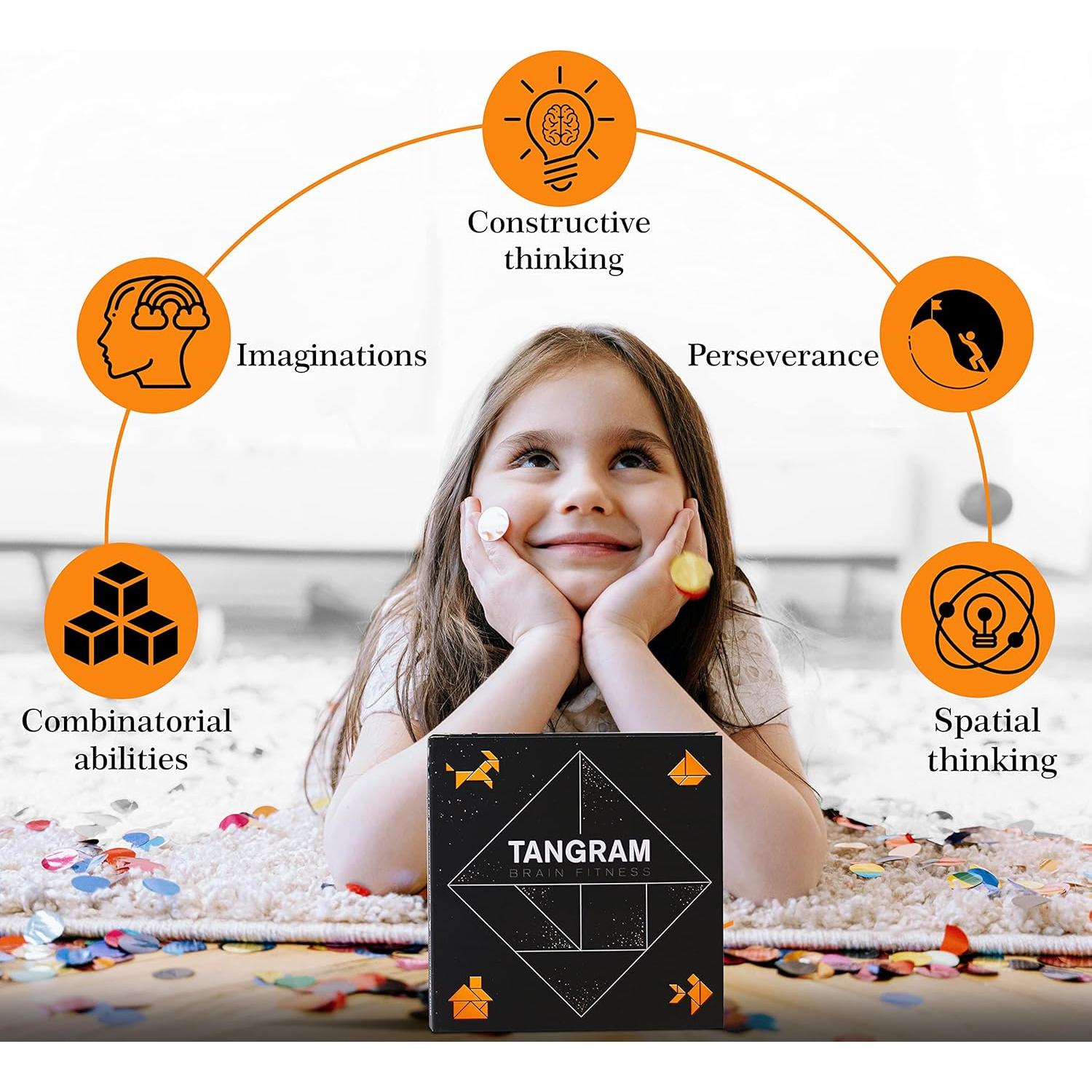 Rompecabezas de Madera Tangram GEEK TOYS - 7 Piezas Educativo