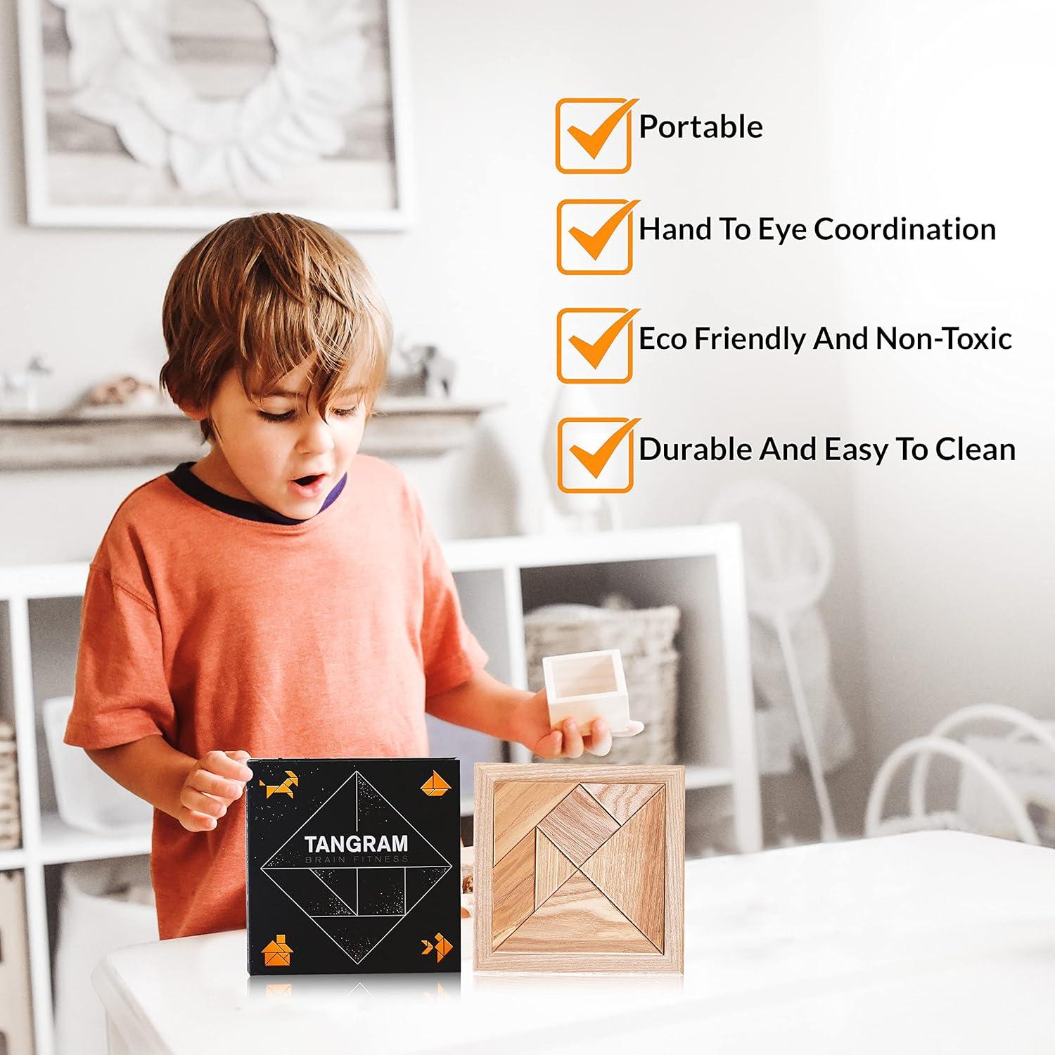 Rompecabezas de Madera Tangram GEEK TOYS - 7 Piezas Educativo