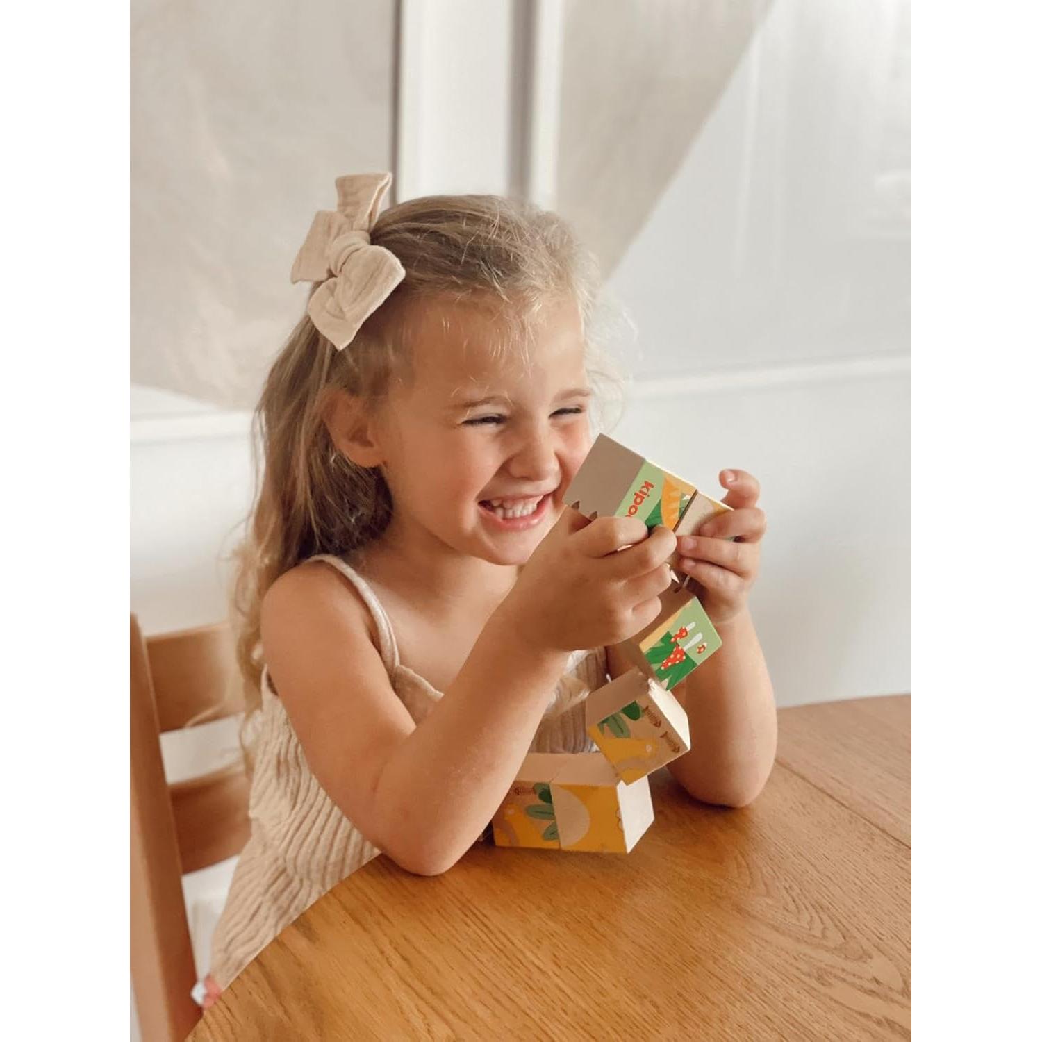 Rompecabezas de Cubo de Madera Kipod 2 en 1 para Niños 2-6 Años