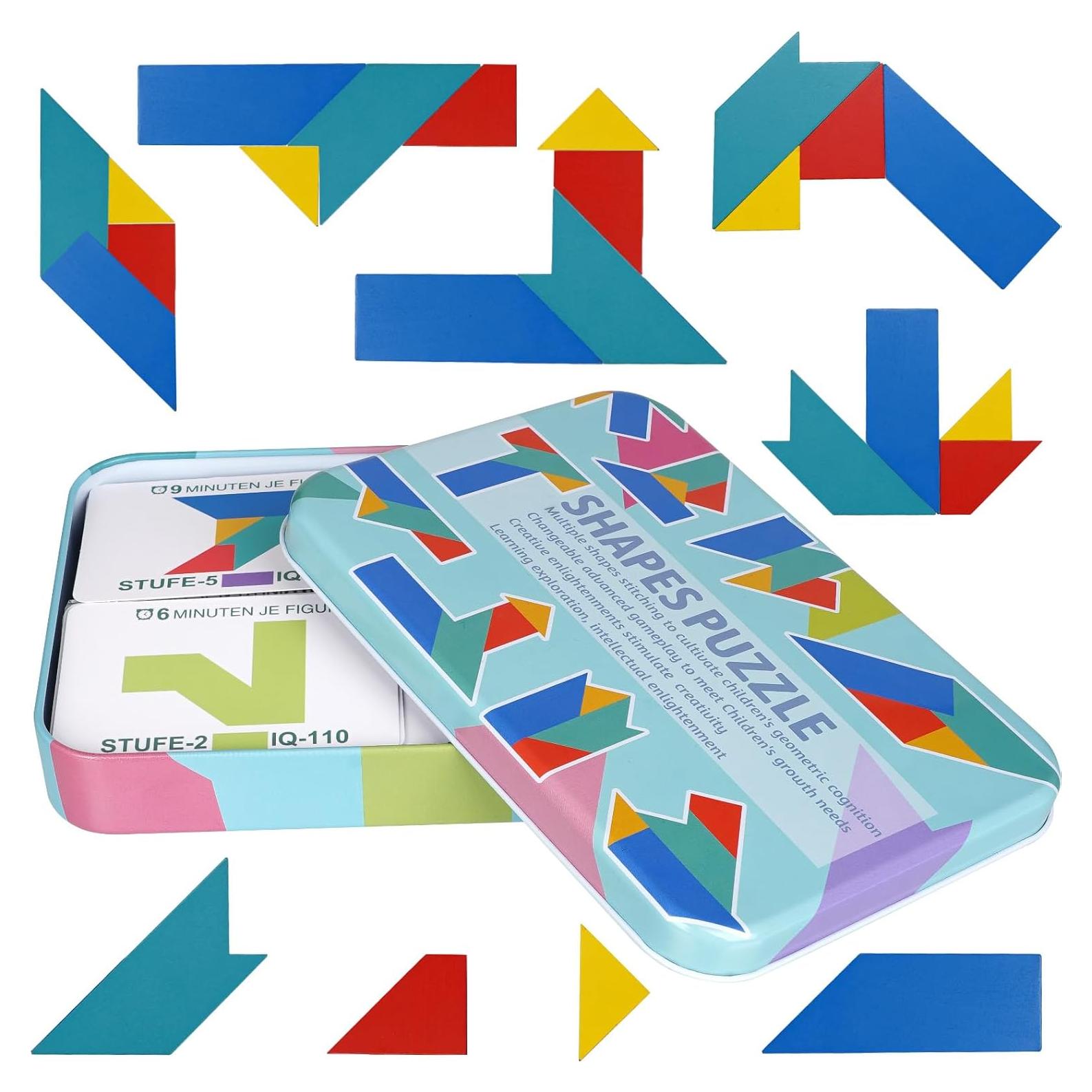 Rompecabezas Tangram de Madera MDEEKPY - Juego Educativo IQ