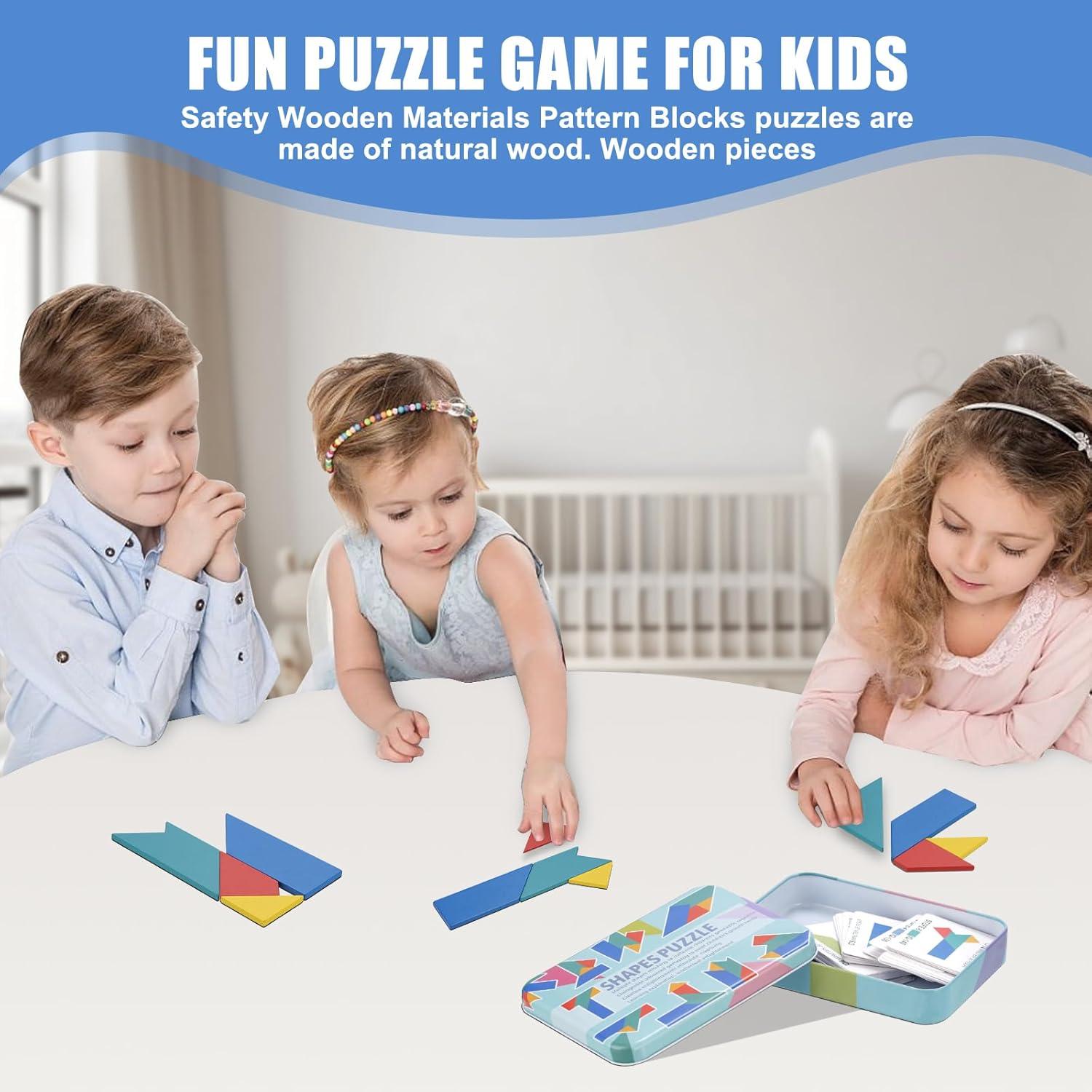 Rompecabezas Tangram de Madera MDEEKPY - Juego Educativo IQ