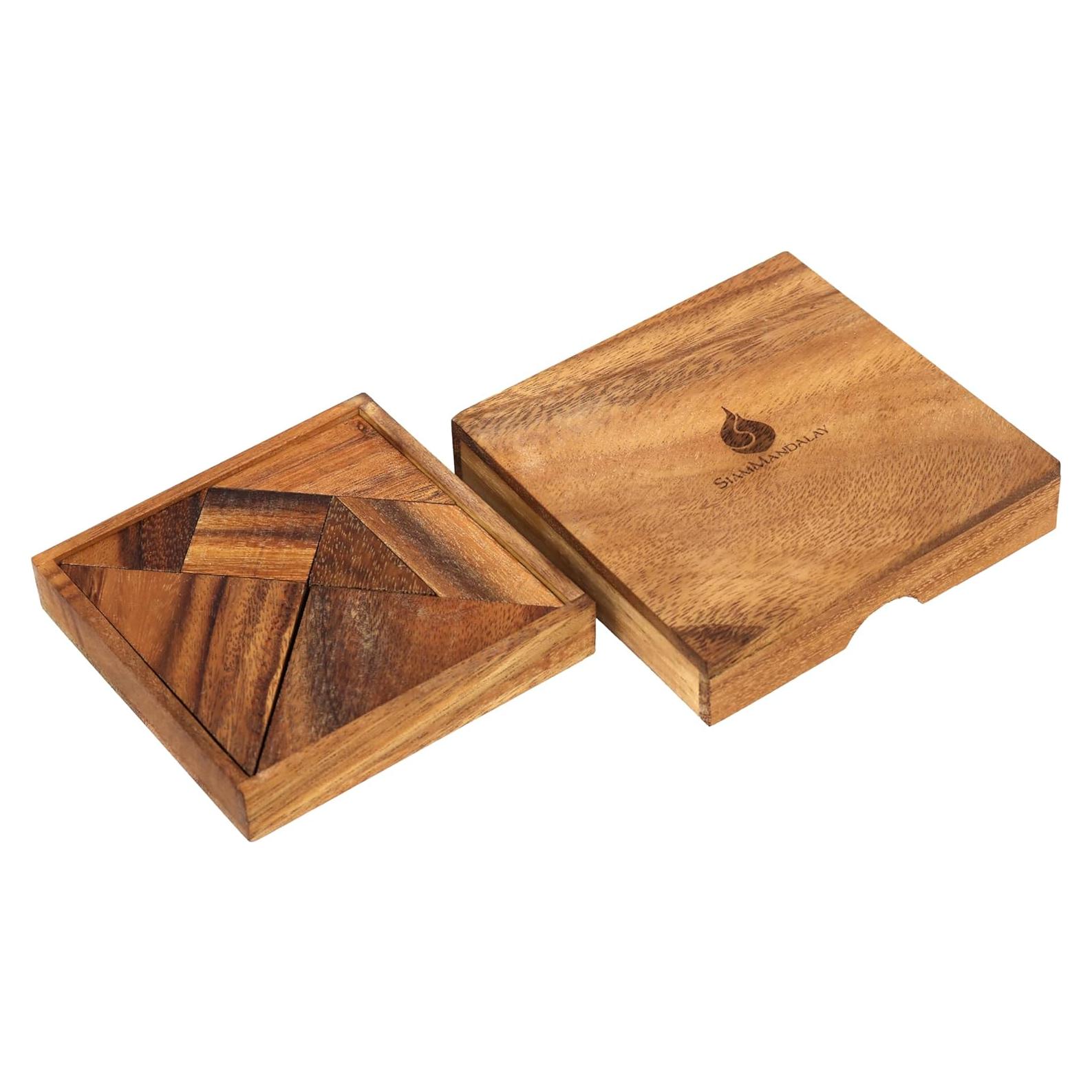 Tangram de Madera SiamMandalay 3D Hecho a Mano - Juego STEM