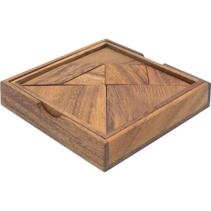 Tangram de Madera SiamMandalay 3D Hecho a Mano - Juego STEM