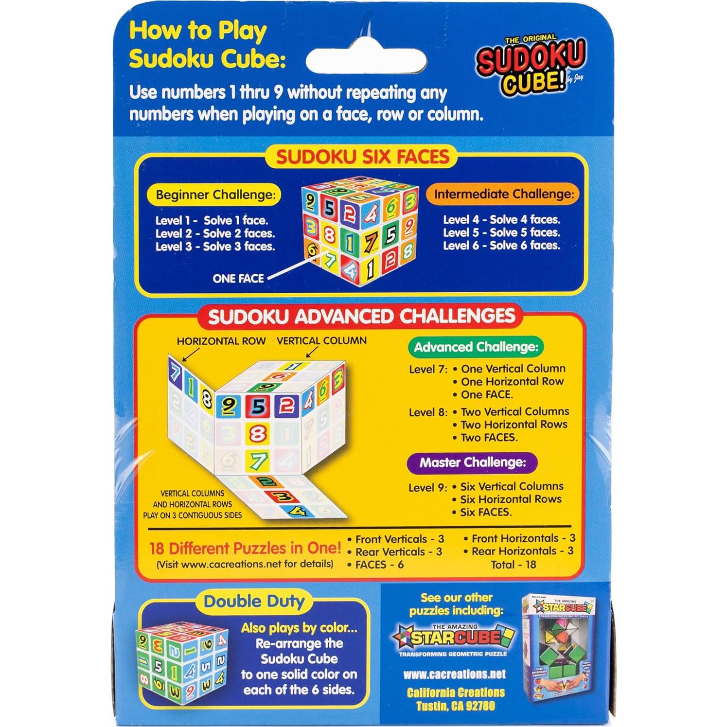 Cubo Sudoku Portátil Z Wind Ups - 18 Rompecabezas Desafiantes