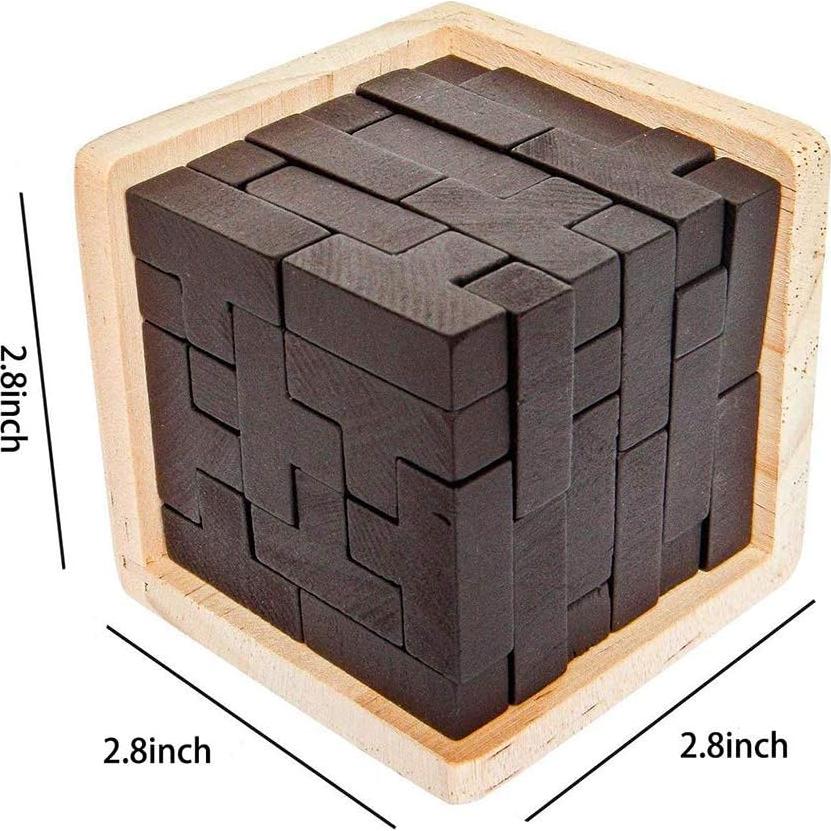 Rompecabezas 3D de Madera YUNGTENG Cubo Lógico 54 Piezas