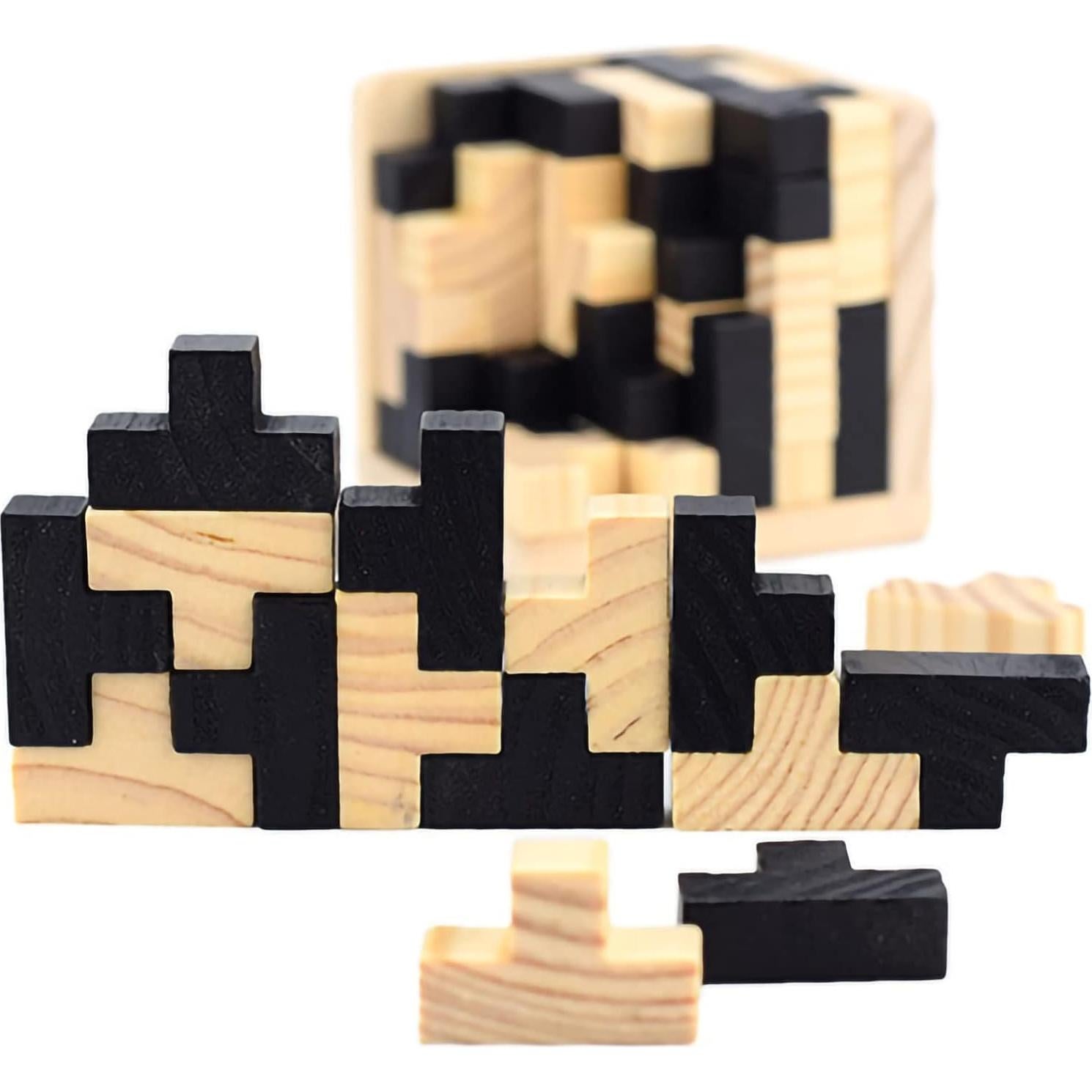 Rompecabezas 3D de Madera AMAZA - Juego Lógico para Niños y Adultos