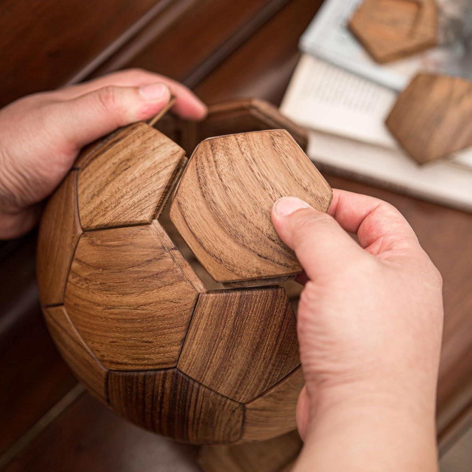 Rompecabezas de Fútbol 3D AUMISKY de Madera Hecho a Mano