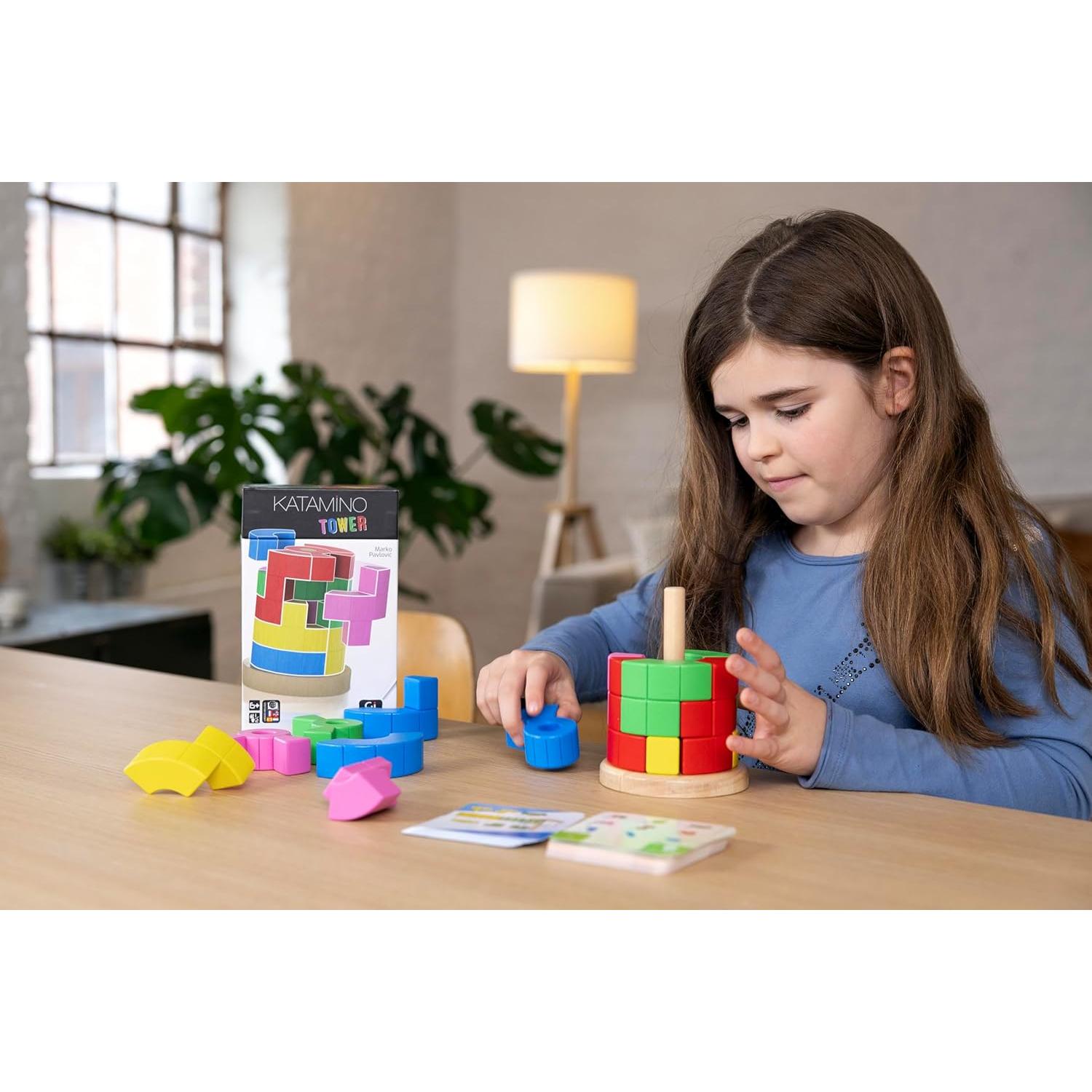 Katamino Tower | Juego de Rompecabezas 3D de Madera | 1-2 Jugadores