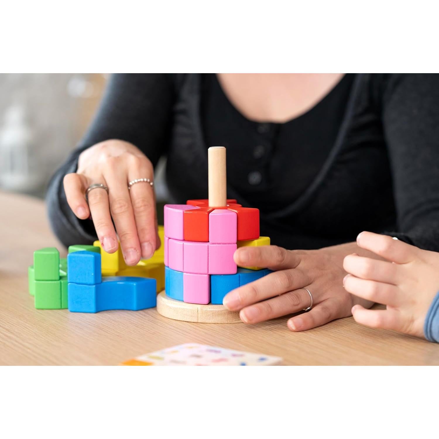 Katamino Tower | Juego de Rompecabezas 3D de Madera | 1-2 Jugadores