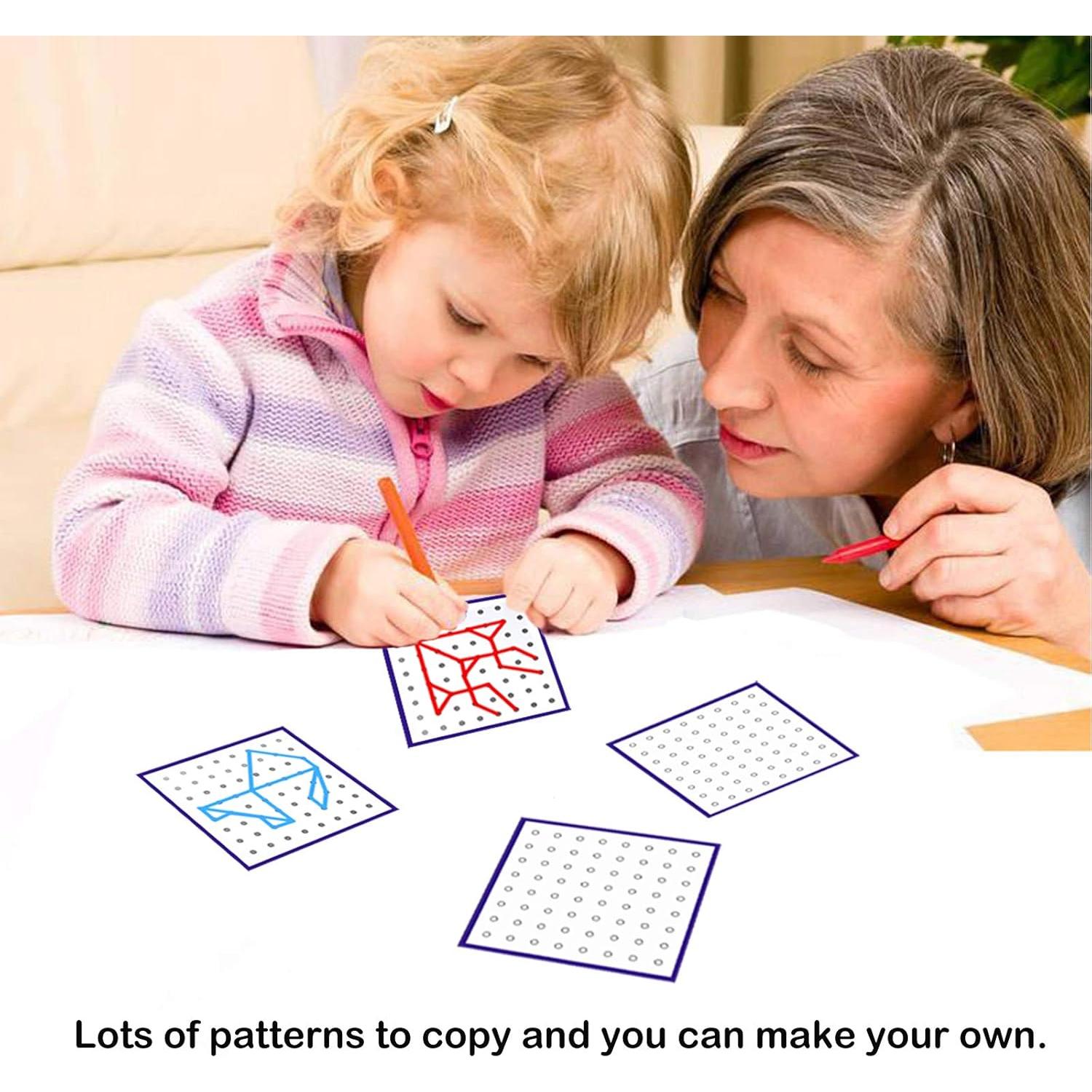 Tablero Geométrico de Madera Montessori Thoth 64 Piezas