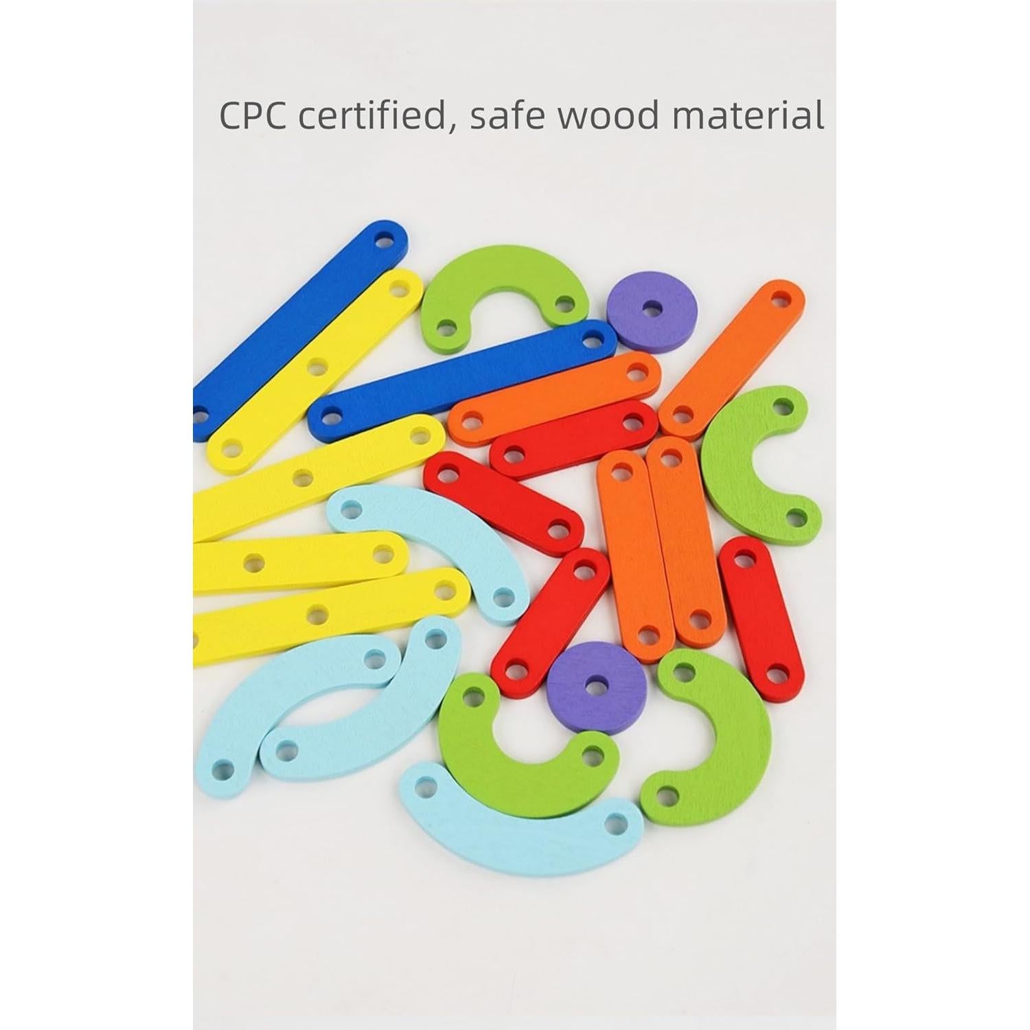 Tablero Montessori de Formas Geométricas de Madera - Juguete Educativo STEM