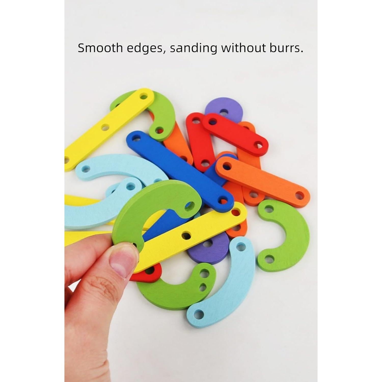 Tablero Montessori de Formas Geométricas de Madera - Juguete Educativo STEM