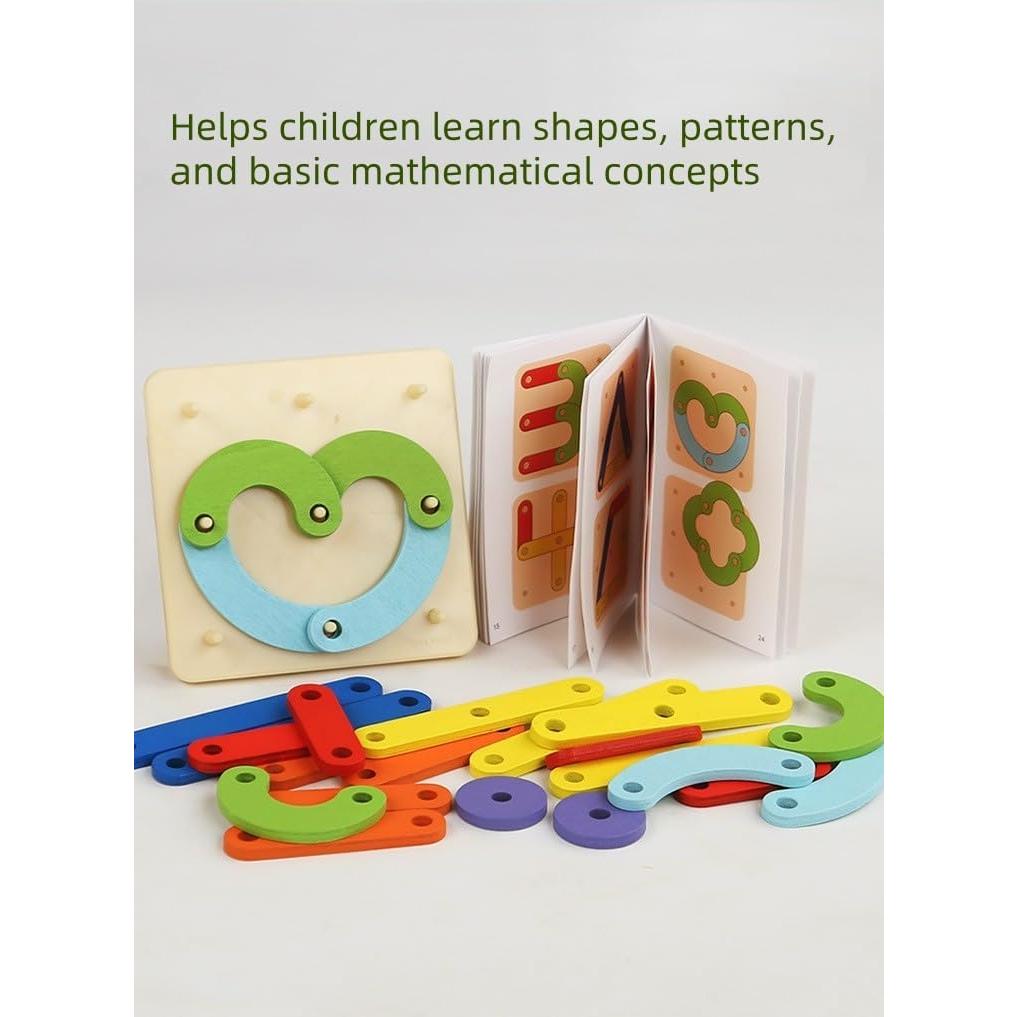 Tablero Montessori de Formas Geométricas de Madera - Juguete Educativo STEM