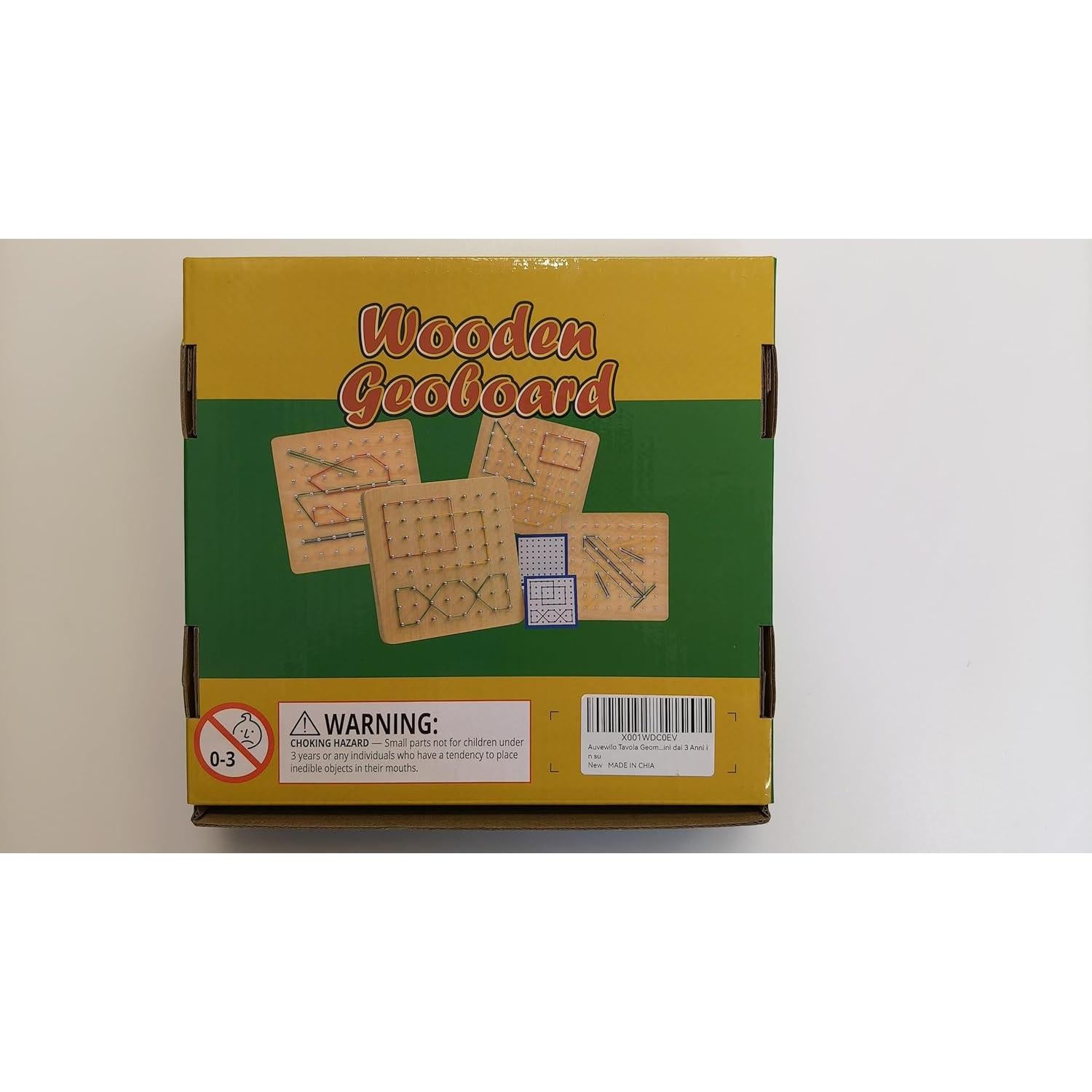 Tablero Geométrico de Madera Auvewilo 20x20 cm Juguete Educativo