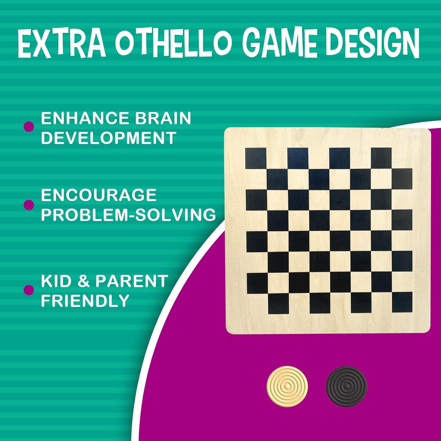Tablero Geométrico de Madera Hailey&Elijah con Juego de Othello