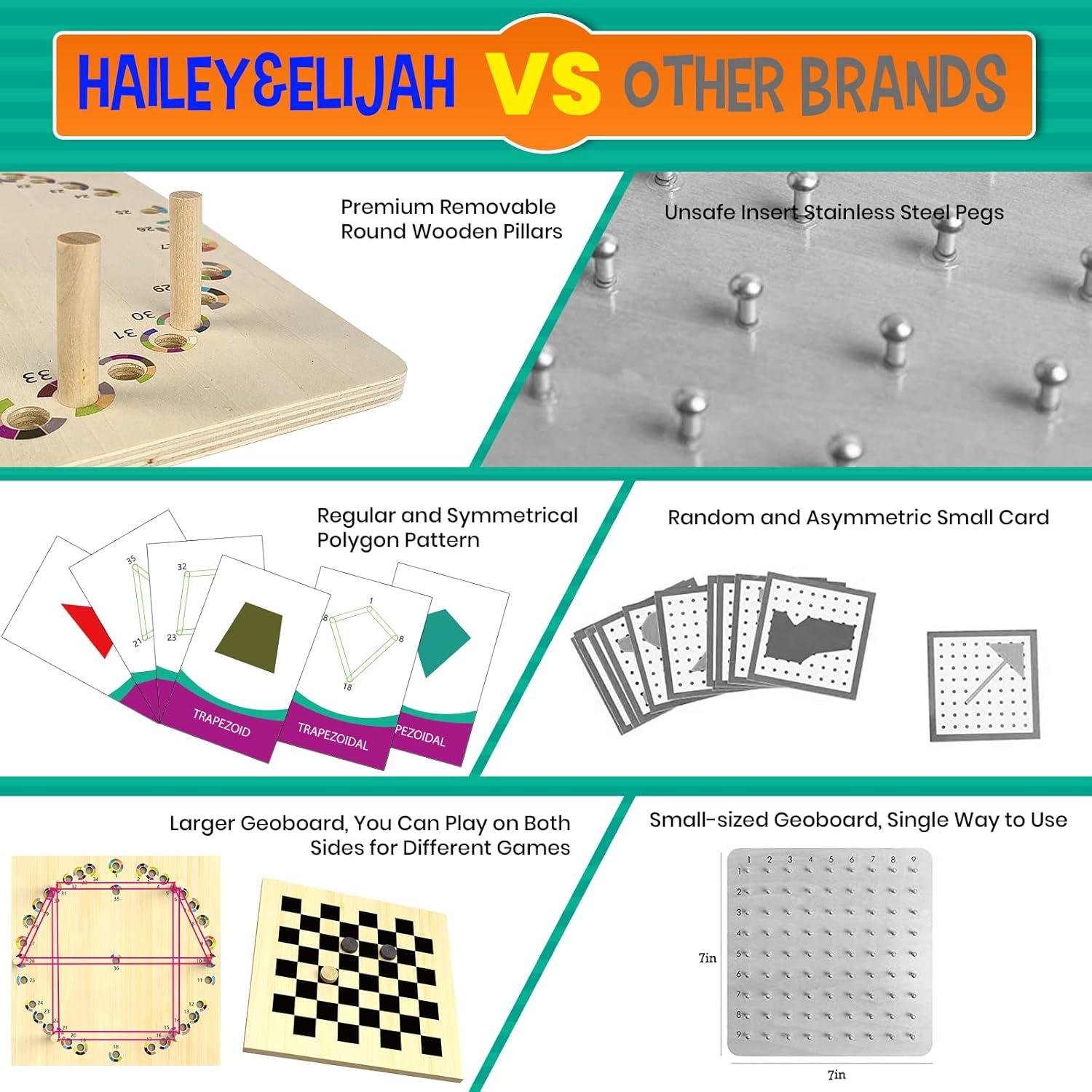 Tablero Geométrico de Madera Hailey&Elijah con Juego de Othello