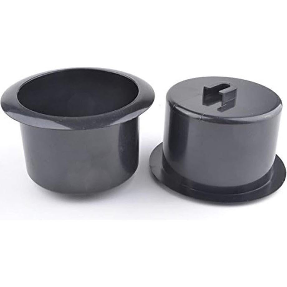 Portavasos de Plástico Negro 2 Pcs para Sofá y Barco