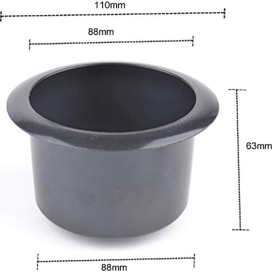 Portavasos de Plástico Negro 2 Pcs para Sofá y Barco