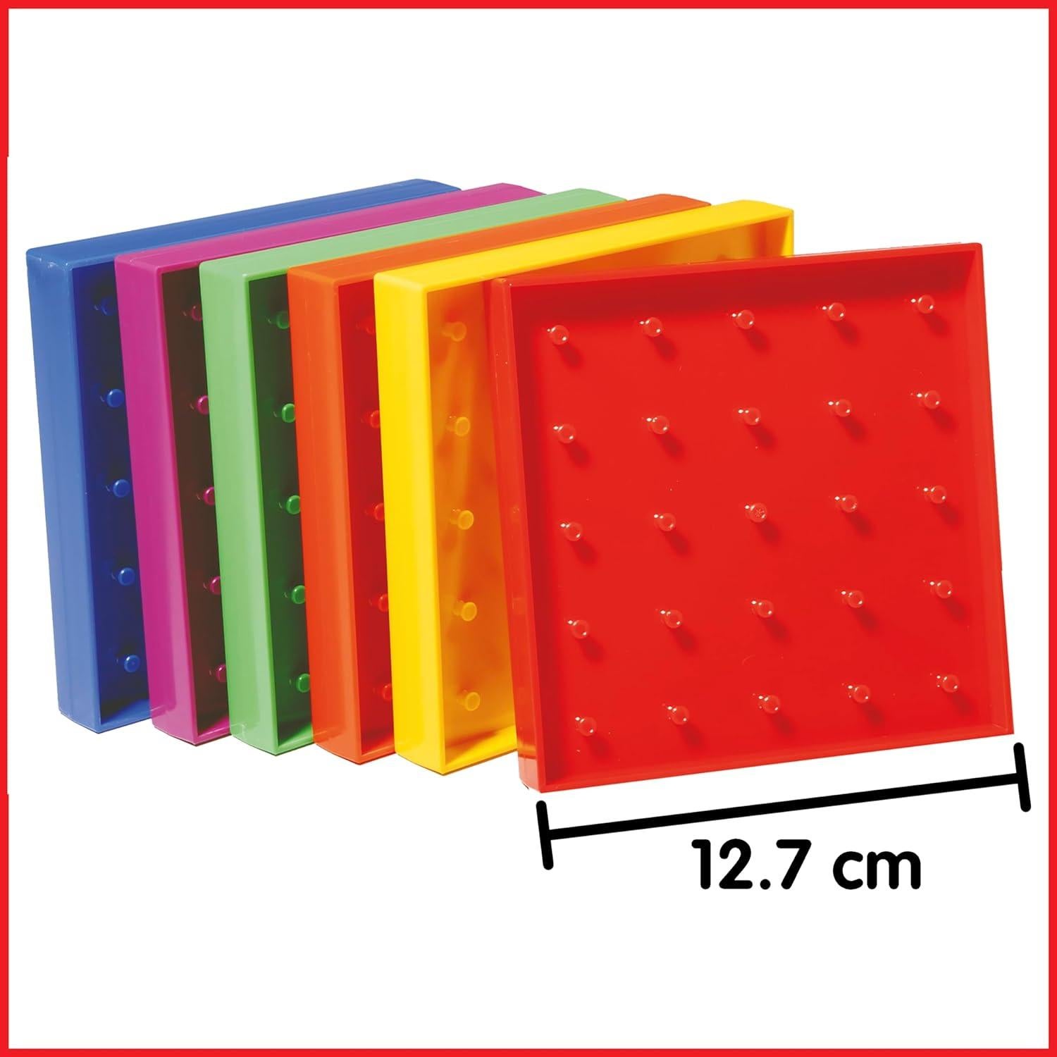 Juego de Tableros Geoboard EDX Education Set de 6 con Bandas