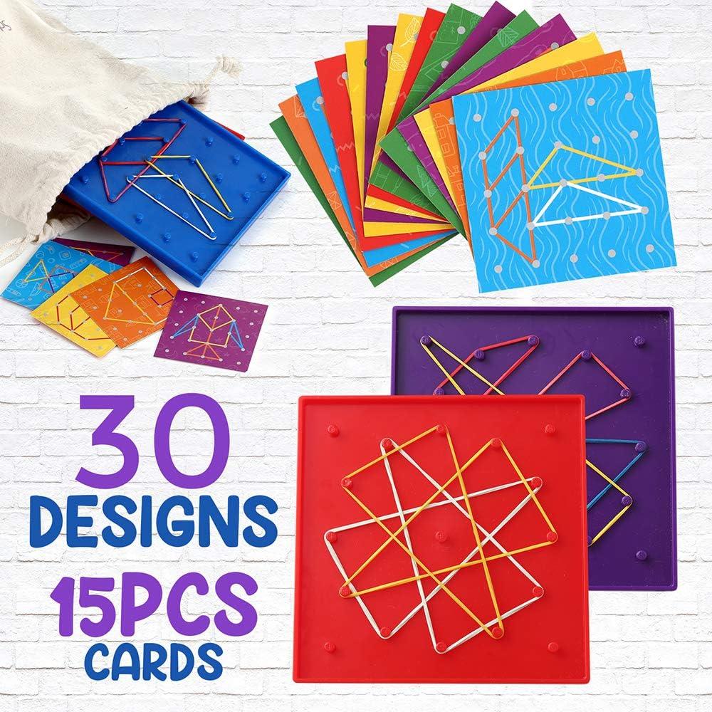 Paquete de 6 Tableros Geométricos ZaxiDeel 12.7 cm Educativos