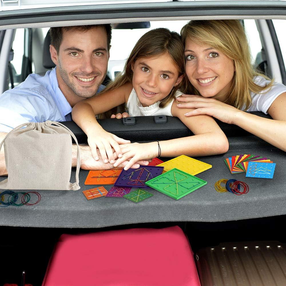 Paquete de 6 Tableros Geométricos ZaxiDeel 12.7 cm Educativos