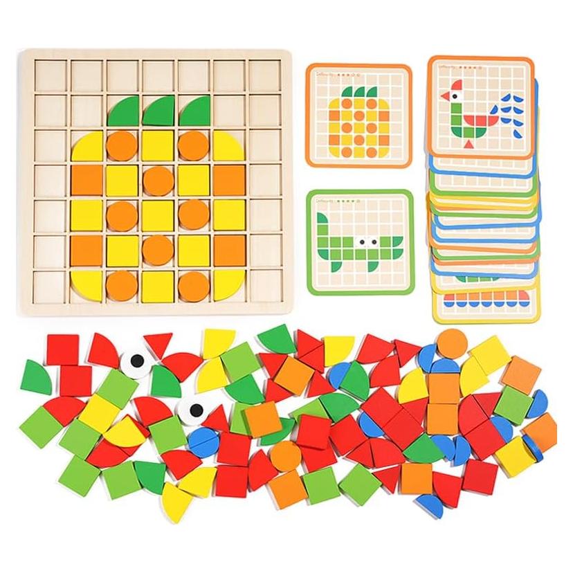 Rompecabezas de Bloques de Madera EduLand Montessori 120 Piezas