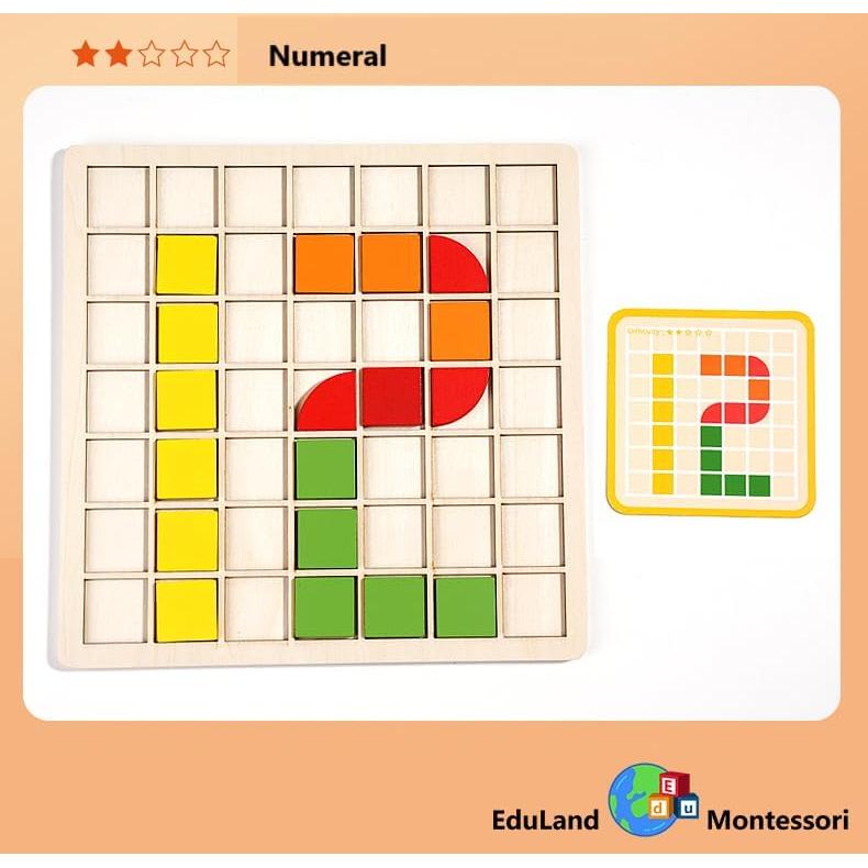 Rompecabezas de Bloques de Madera EduLand Montessori 120 Piezas