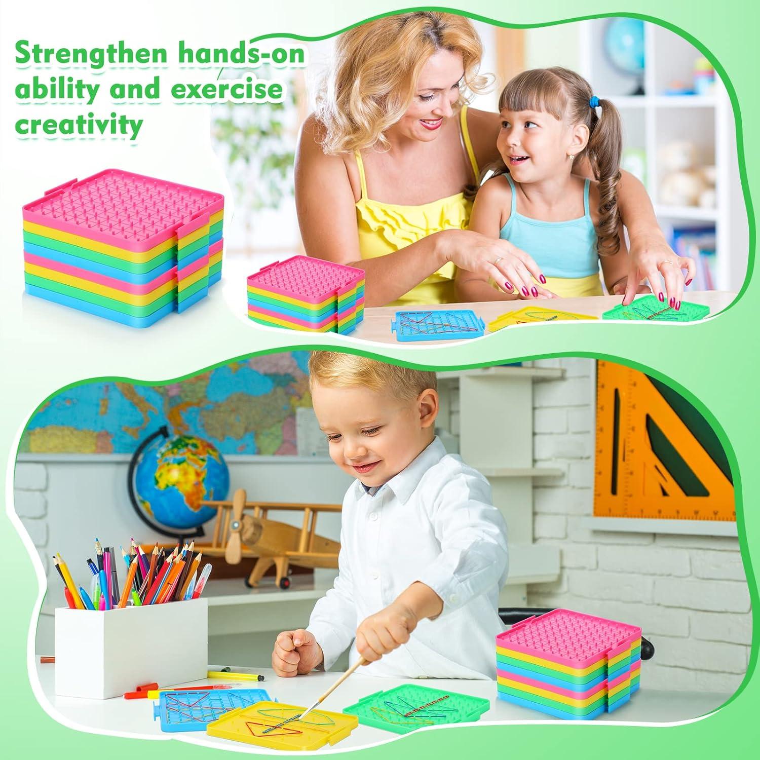 Tableros Geoboard Teling Doble Cara 16 cm - 16 Piezas Educativos