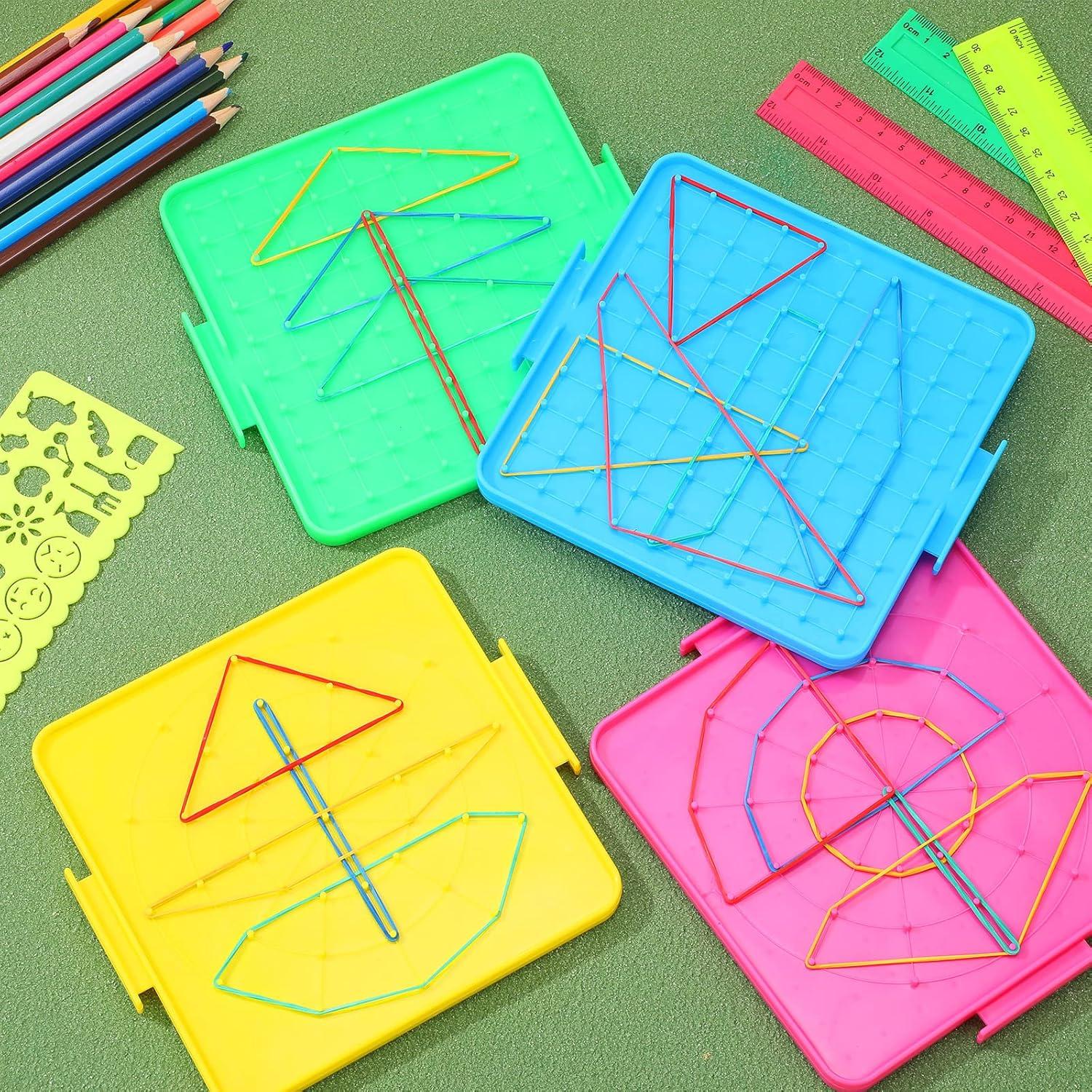 Tableros Geoboard Teling Doble Cara 16 cm - 16 Piezas Educativos