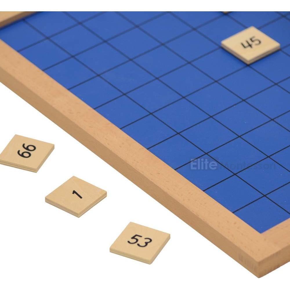 Tabla de Cien Montessori Elite - Fichas de Madera 1-100