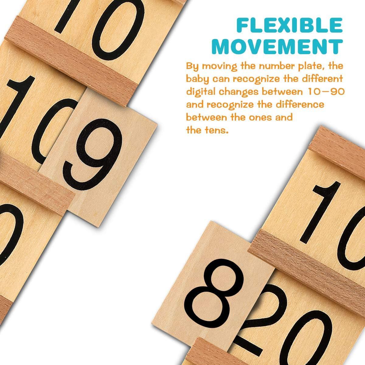 Tablero de Decenas y Unidades Montessori New Sky - Juguete de Madera para Niños
