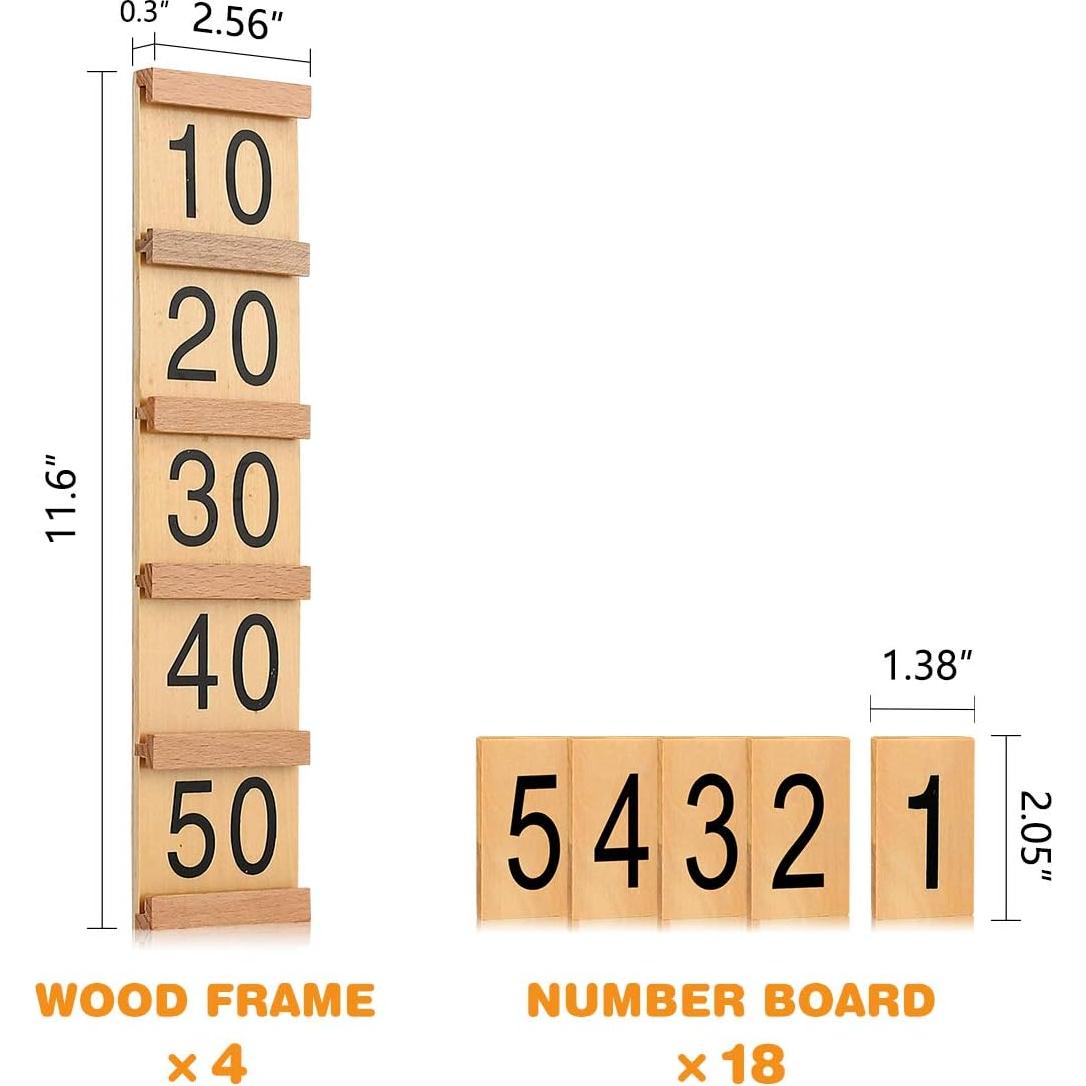 Tablero de Decenas y Unidades Montessori New Sky - Juguete de Madera para Niños