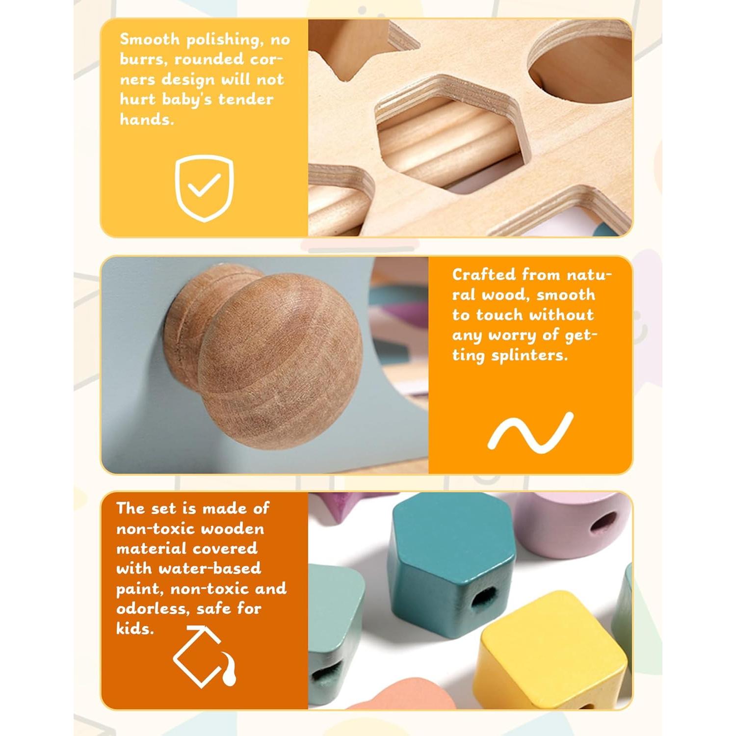 Juguetes Montessori Biottro 5 en 1 para Niños 3 a 7 Años