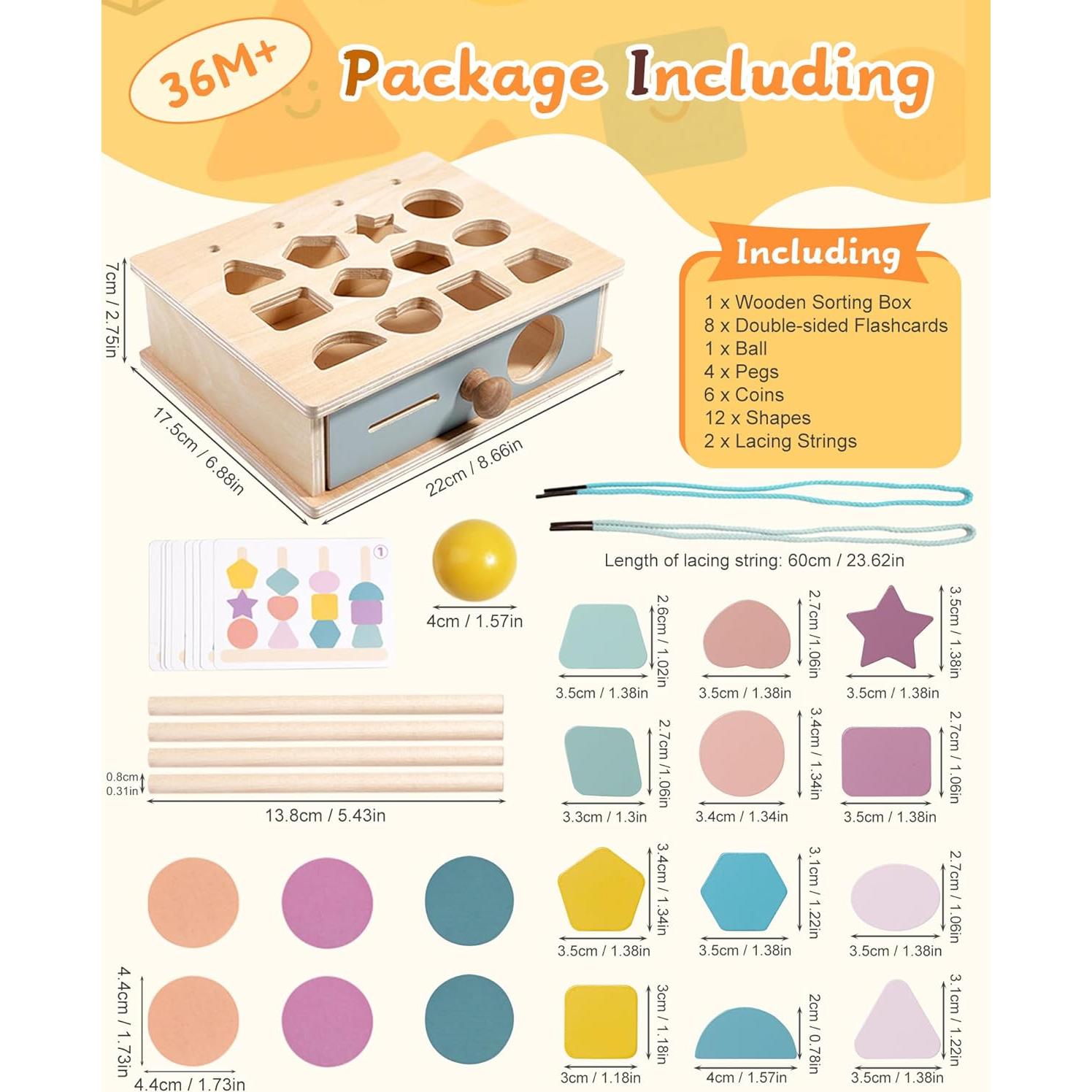 Juguetes Montessori Biottro 5 en 1 para Niños 3 a 7 Años