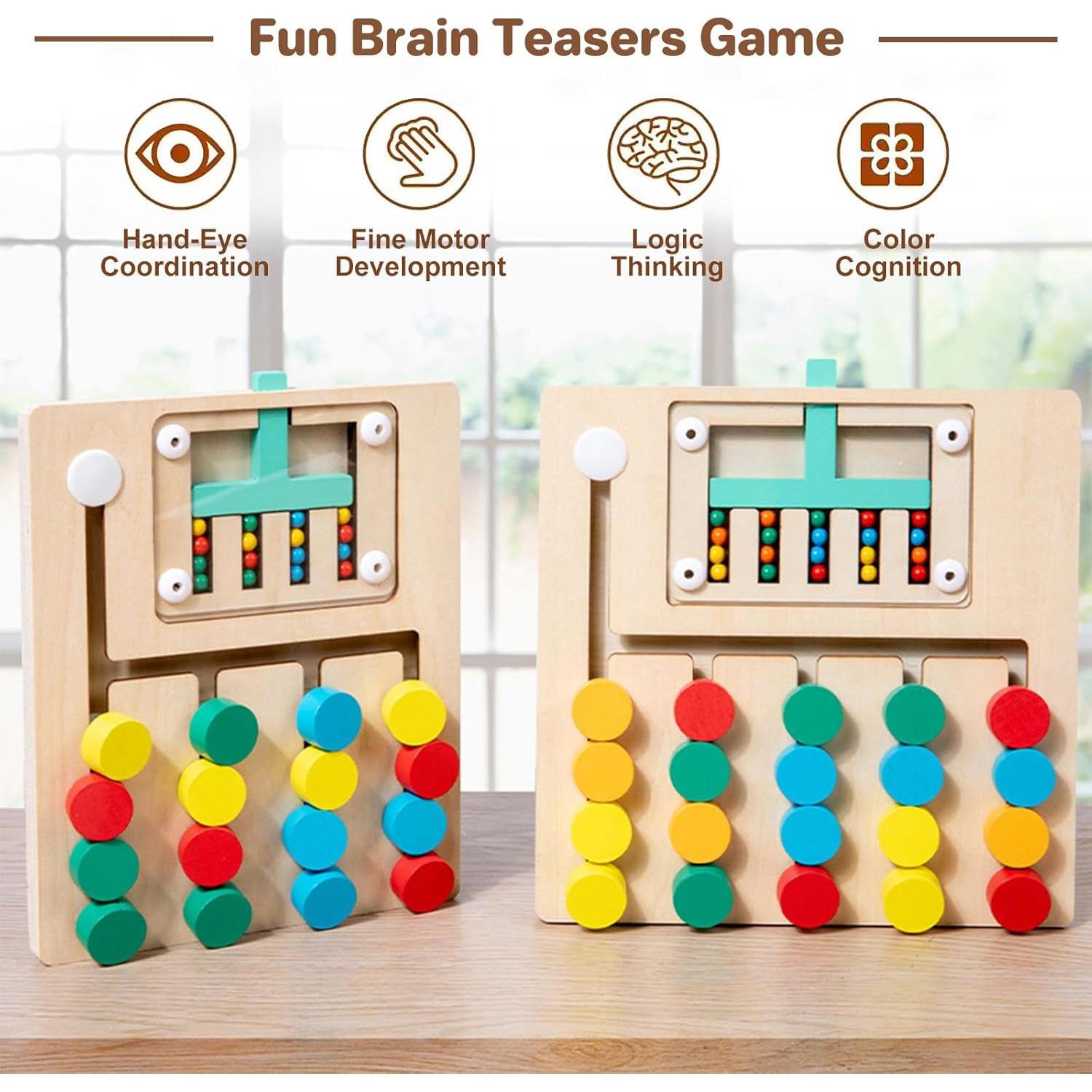 Juguetes Montessori Biottro Rompecabezas de Colores 5 Piezas