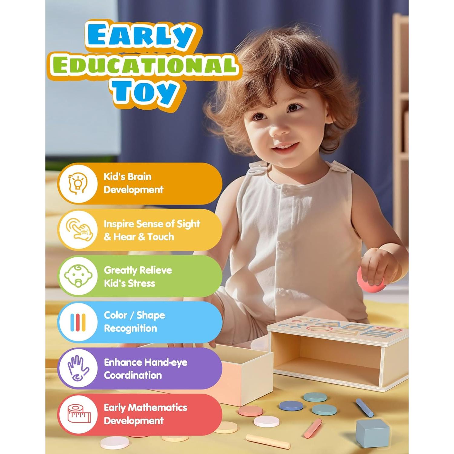 Juguete Educativo de Clasificación de Colores Pajojoqa 4 en 1