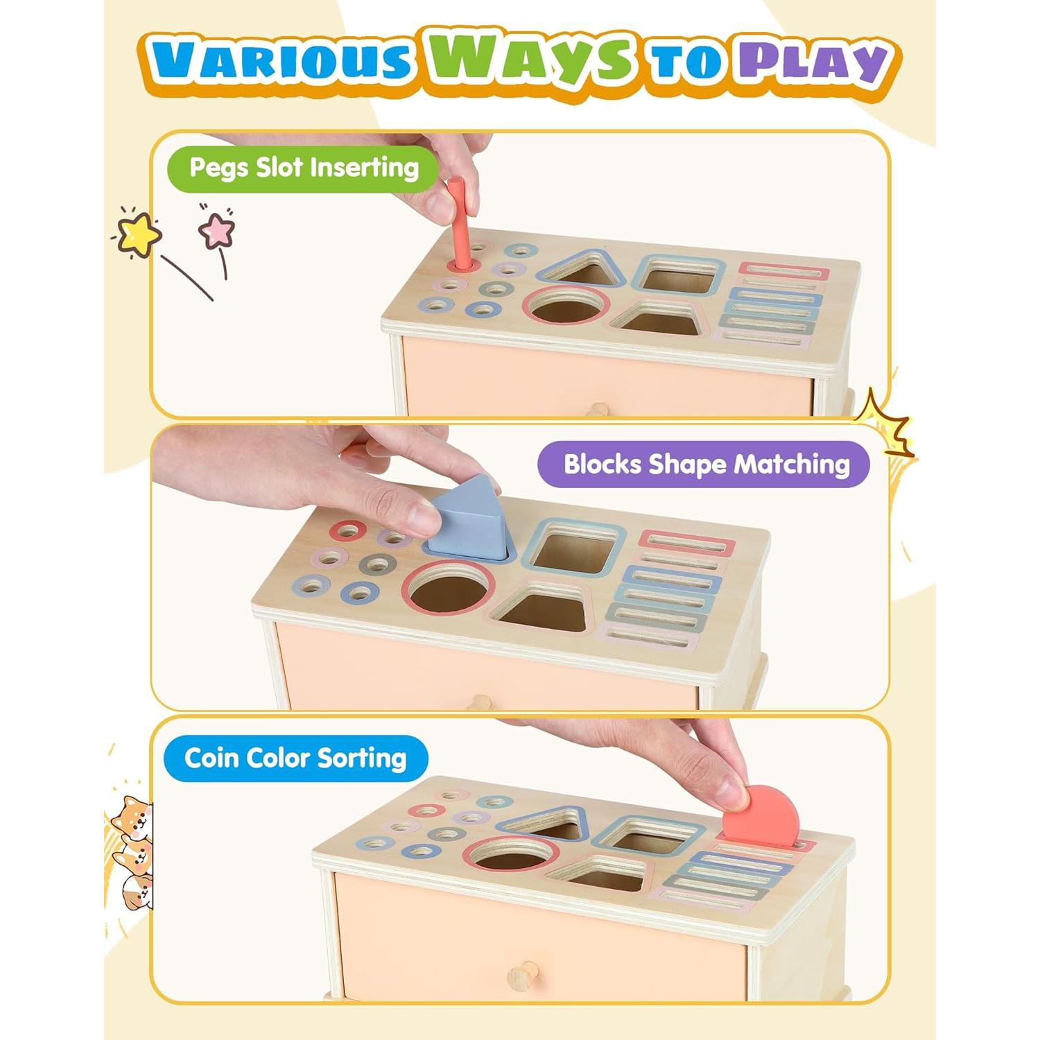 Juguete Educativo de Clasificación de Colores Pajojoqa 4 en 1