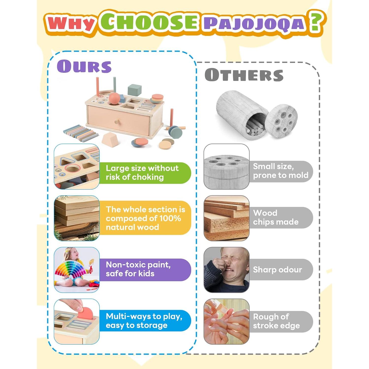 Juguete Educativo de Clasificación de Colores Pajojoqa 4 en 1