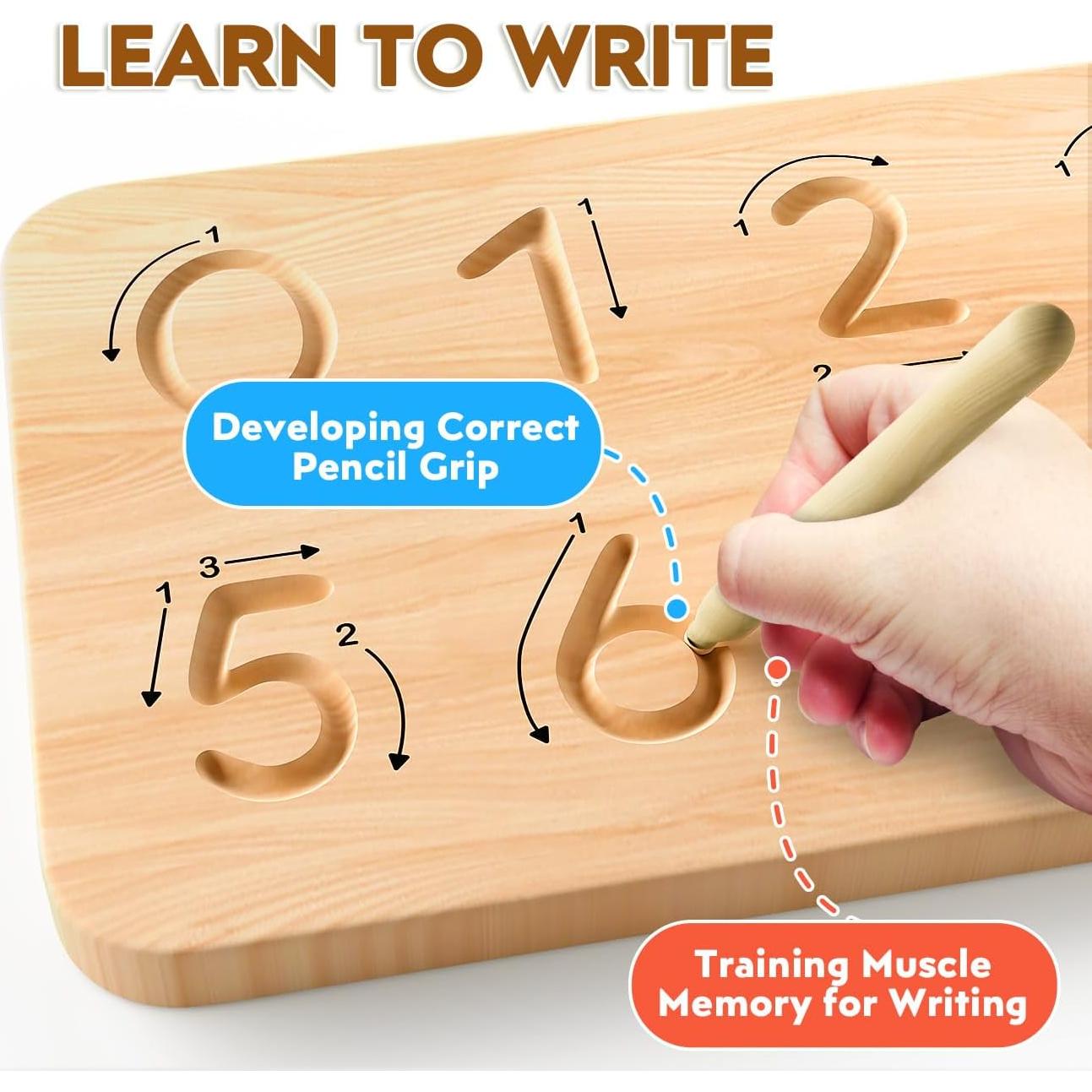 Juguete Educativo Montessori MOTREE - Tablero de Escritura y Conteo