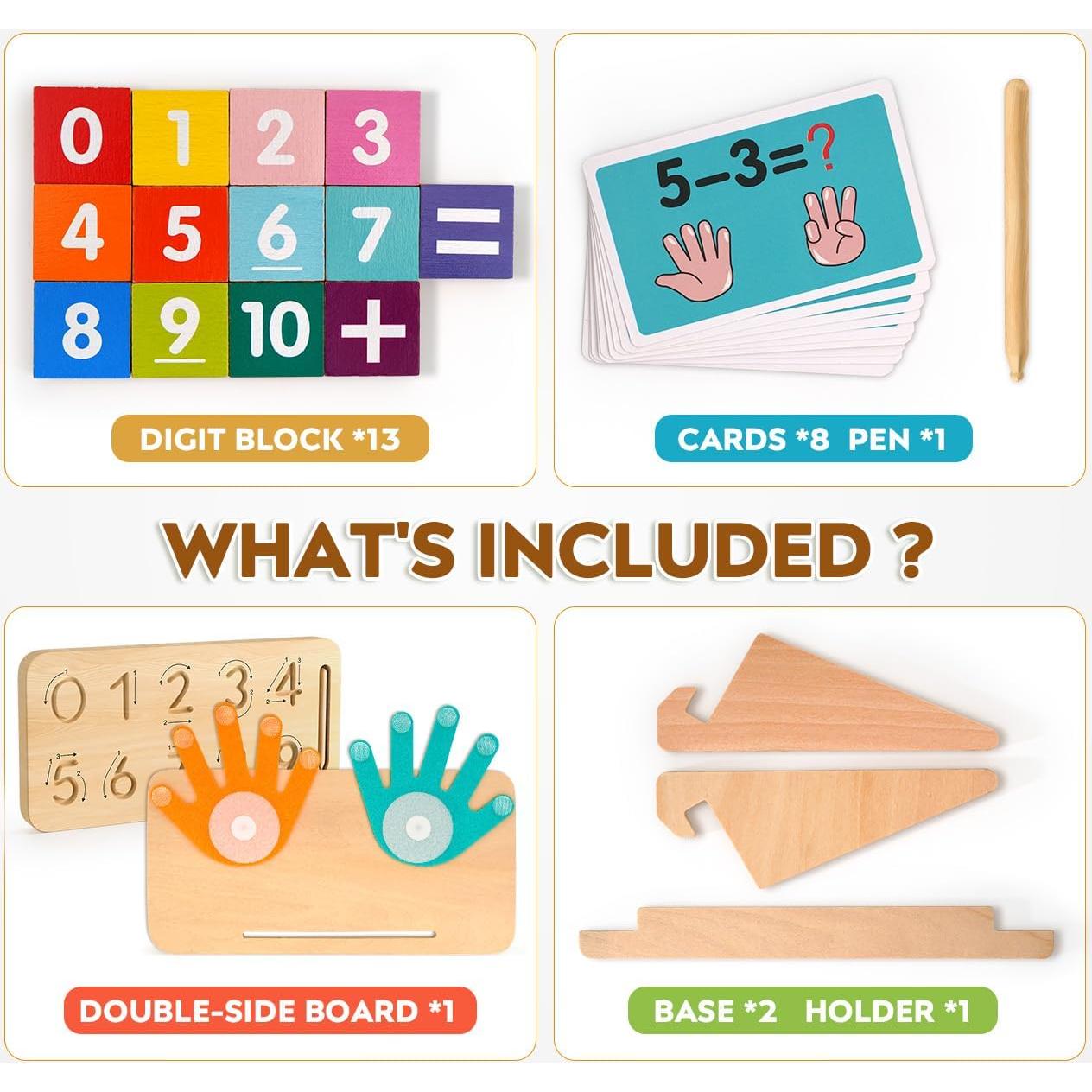 Juguete Educativo Montessori MOTREE - Tablero de Escritura y Conteo