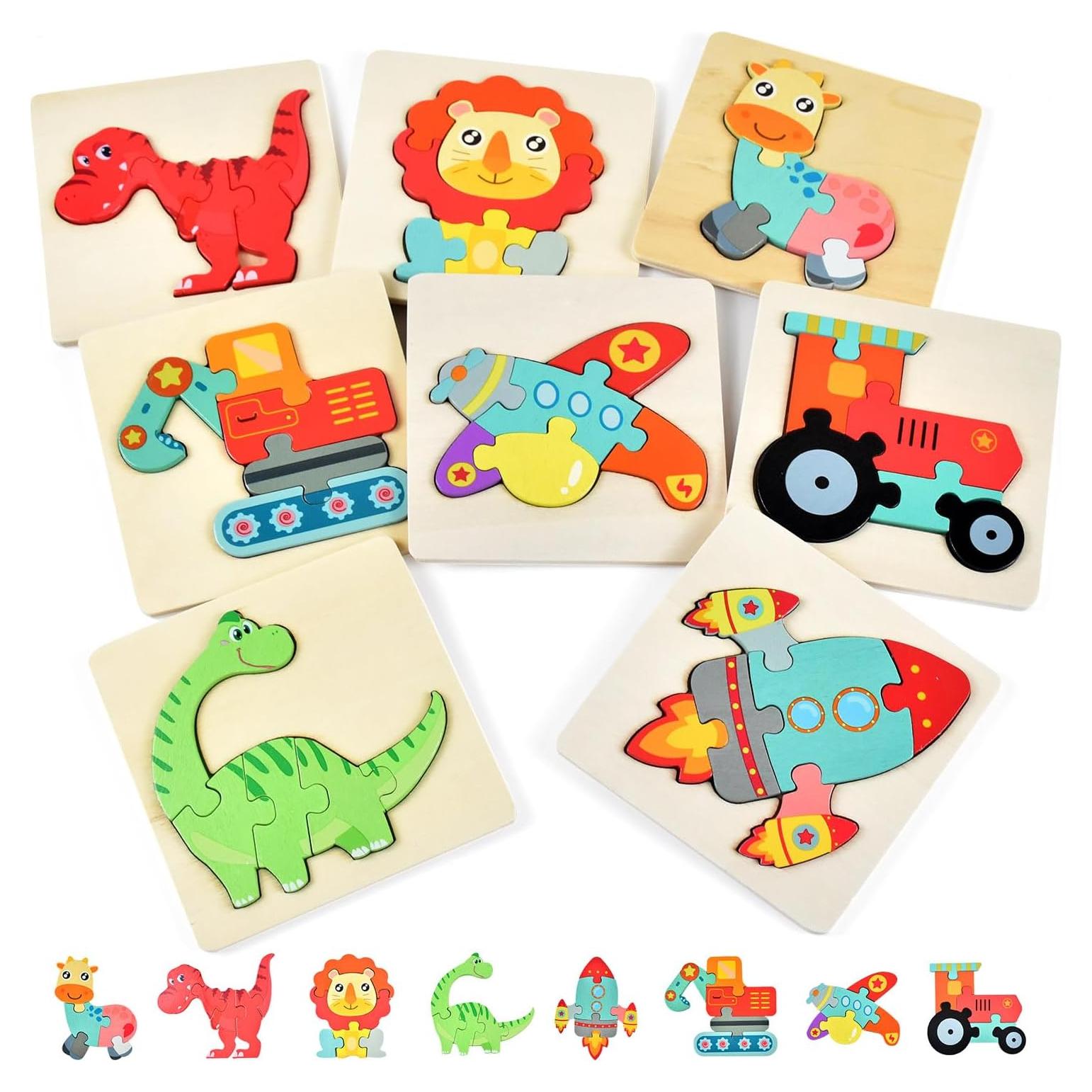 Rompecabezas de Madera para Niños 8 Piezas Dahuniu