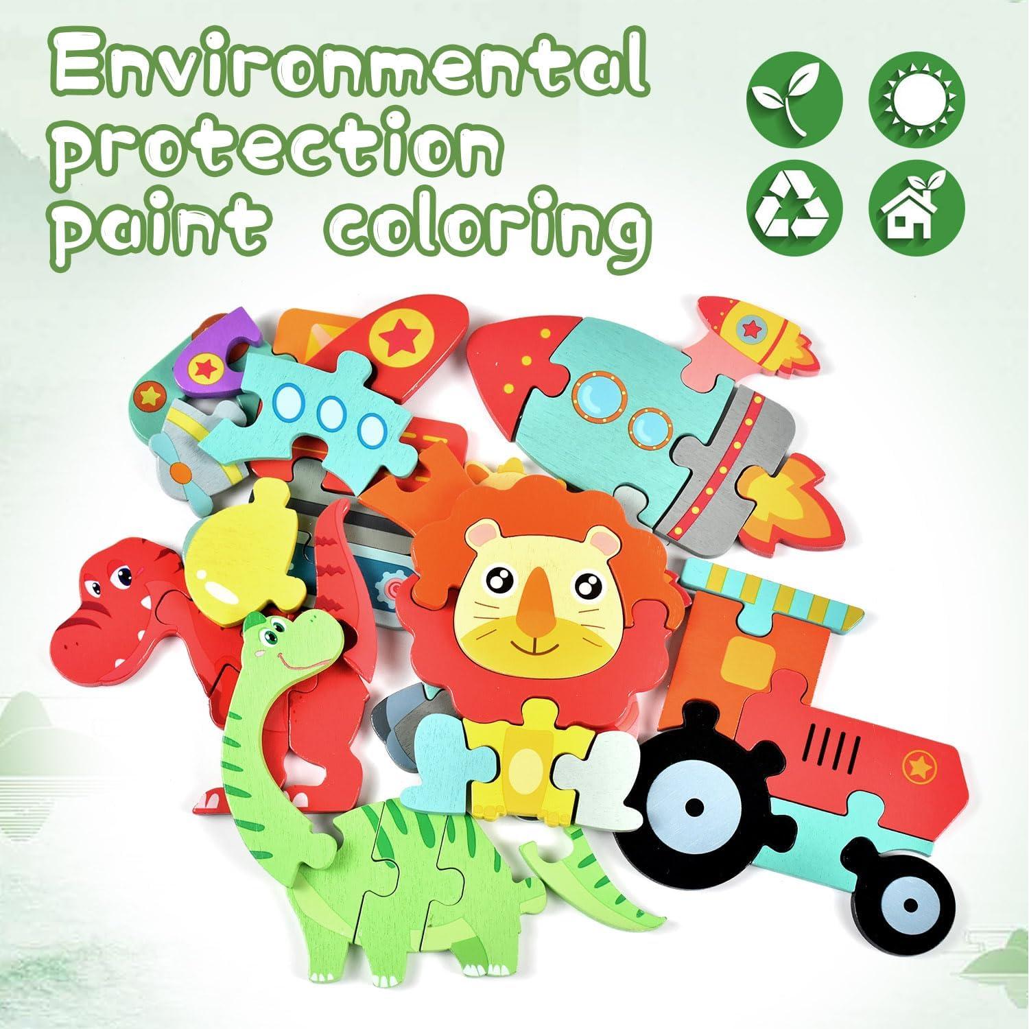 Rompecabezas de Madera para Niños 8 Piezas Dahuniu