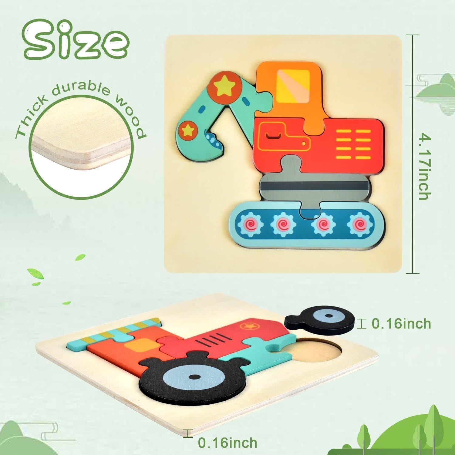 Rompecabezas de Madera para Niños 8 Piezas Dahuniu