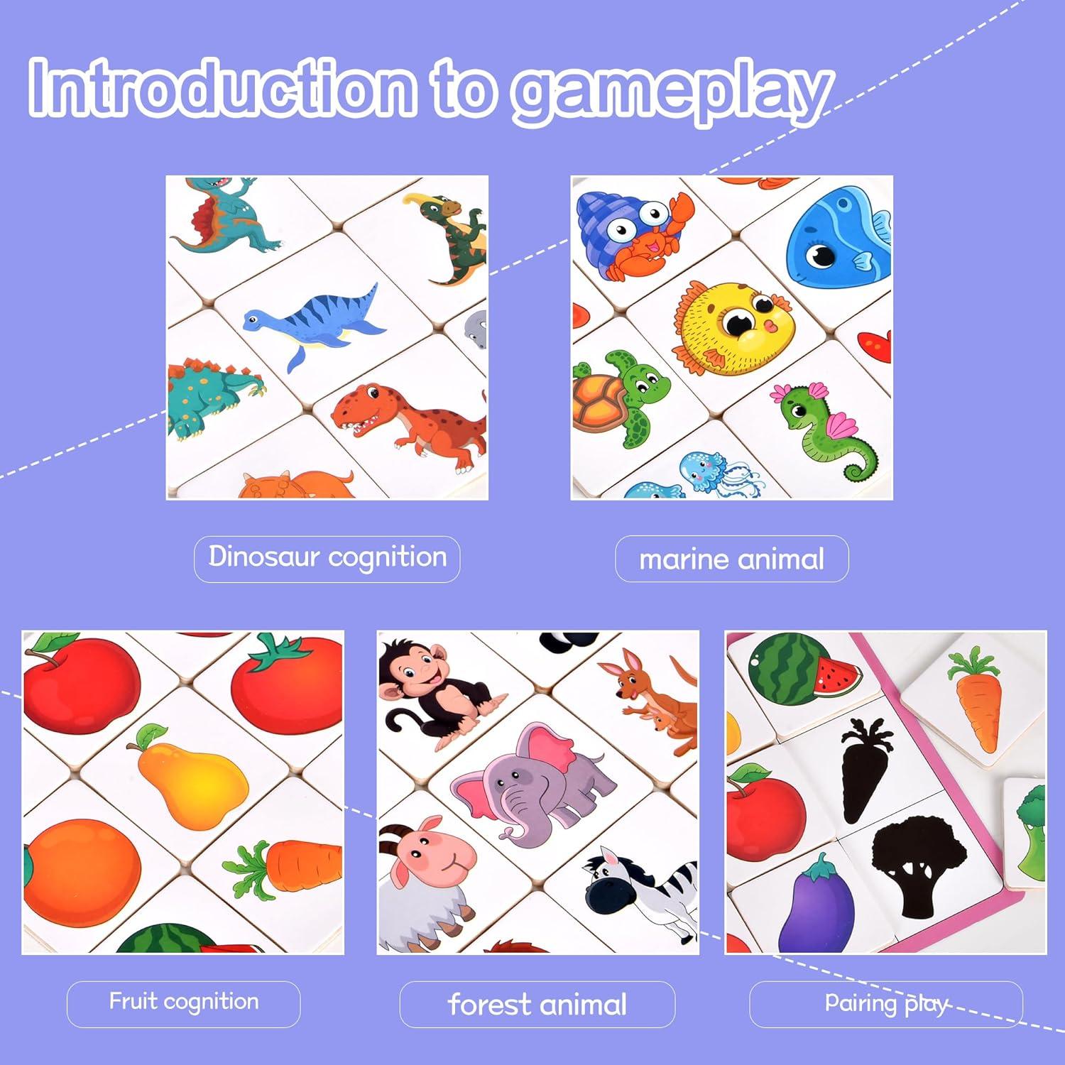 Juego de emparejamiento de sombras WNWL - Madera Montessori