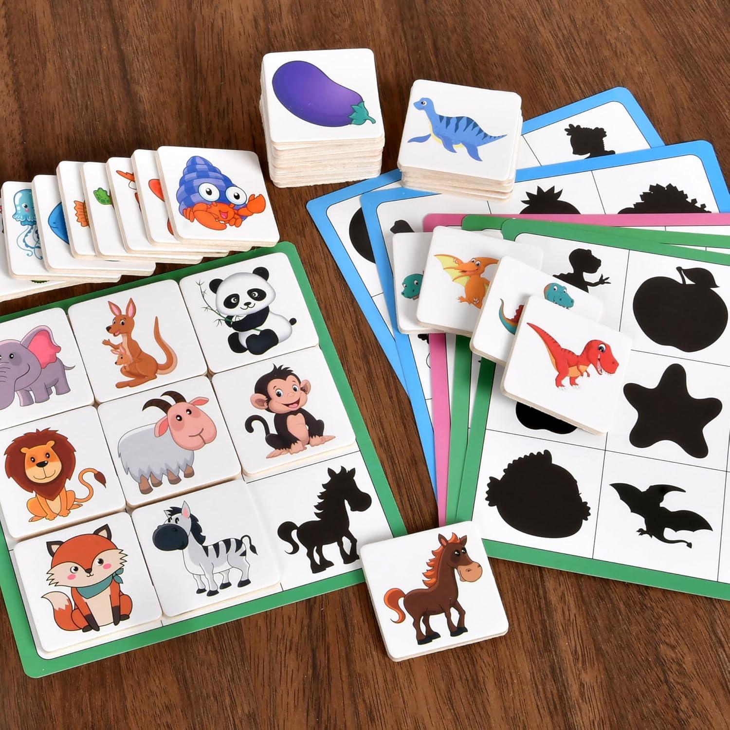 Juego de emparejamiento de sombras WNWL - Madera Montessori