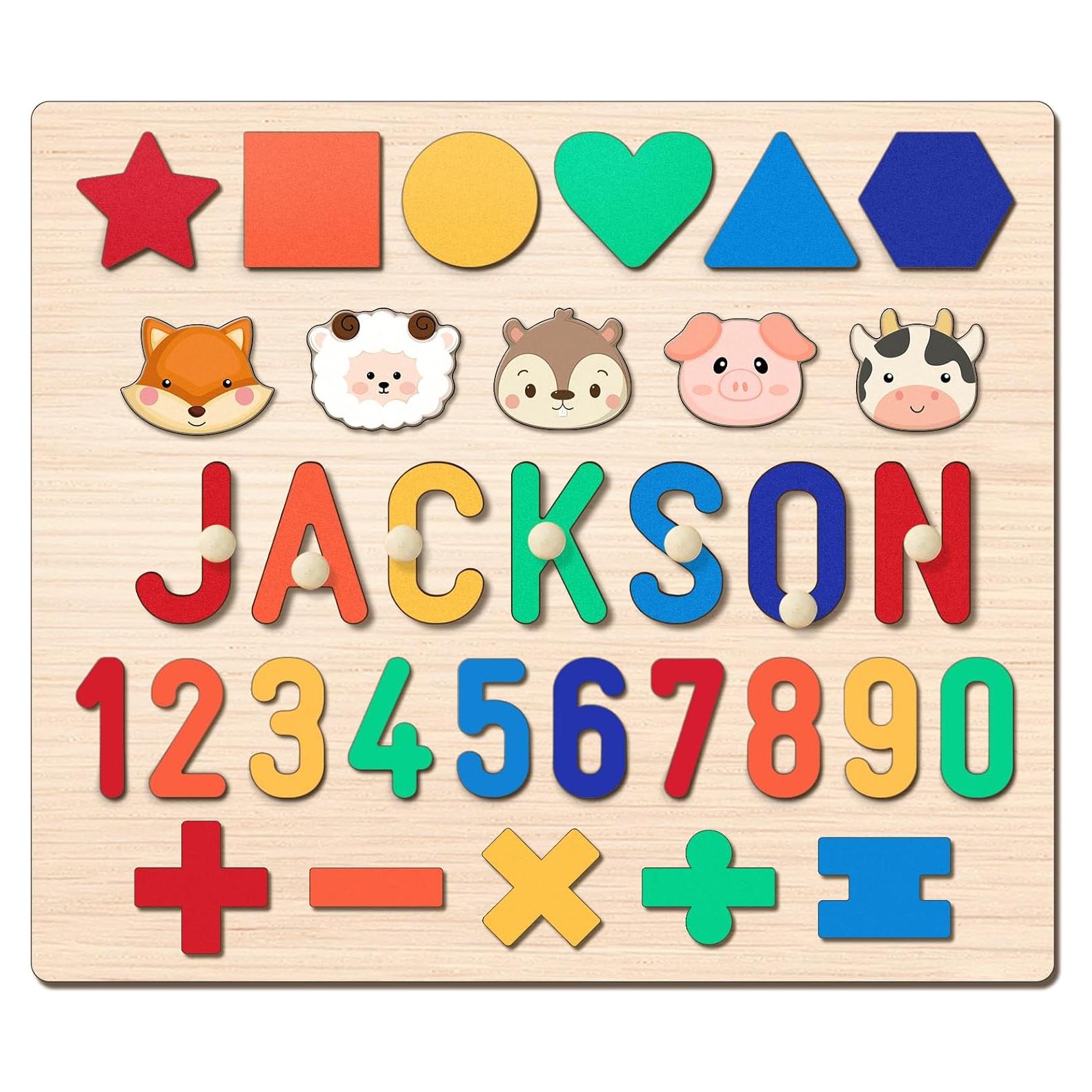 Rompecabezas de Nombre Personalizado de Madera AZUFEMOS 55.88x22.86cm