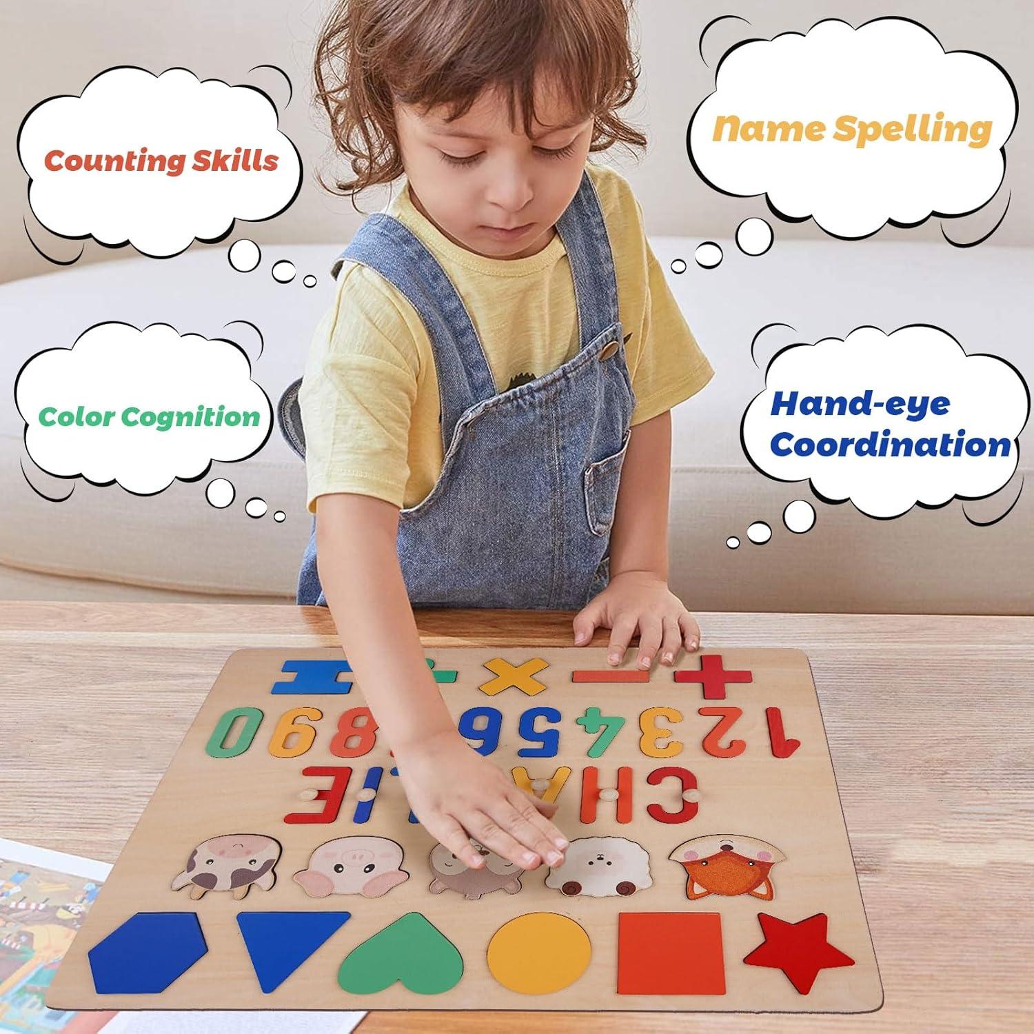 Rompecabezas de Nombre Personalizado de Madera AZUFEMOS 55.88x22.86cm