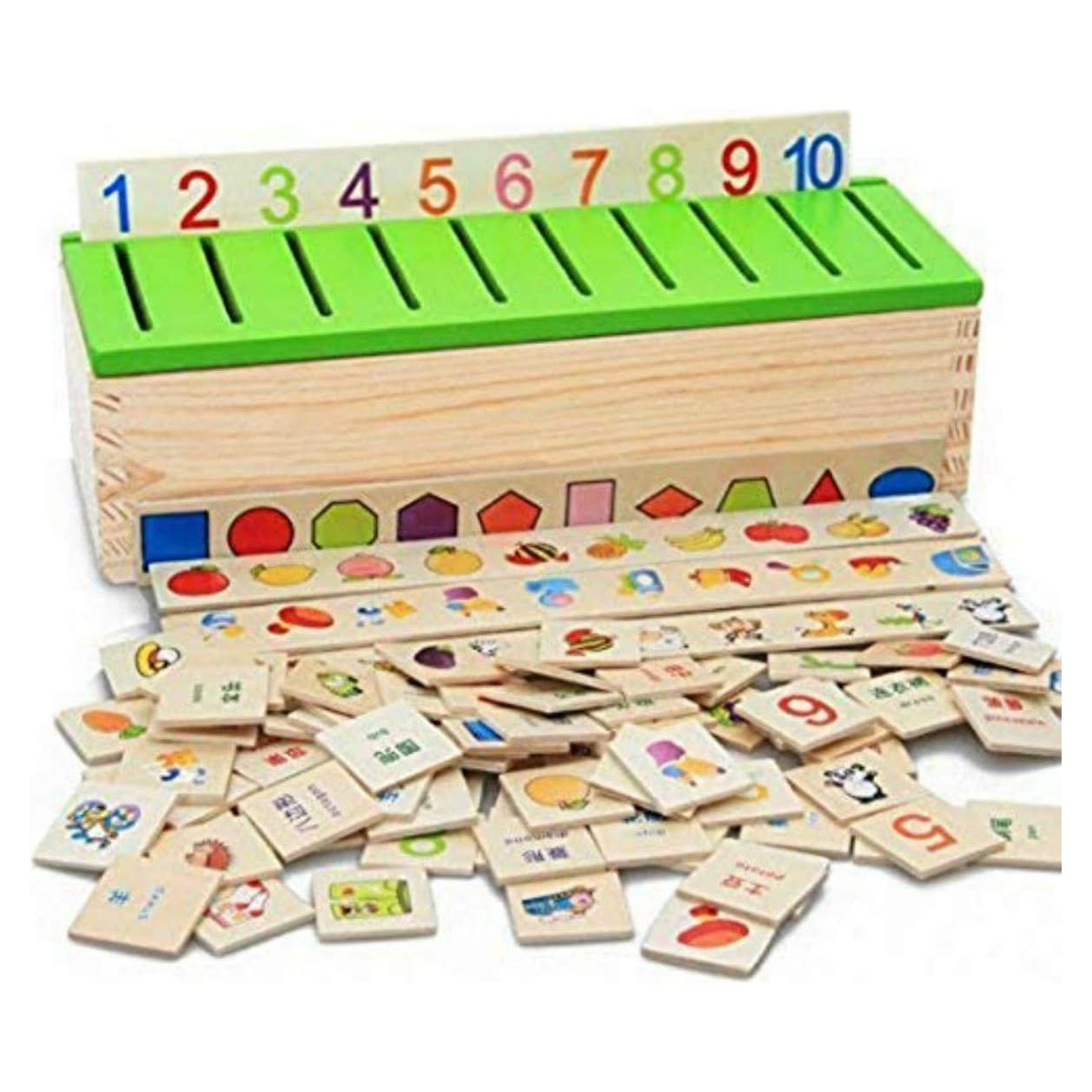 Caja de Clasificación Montessori DANNI de Madera 28.5x10x8cm